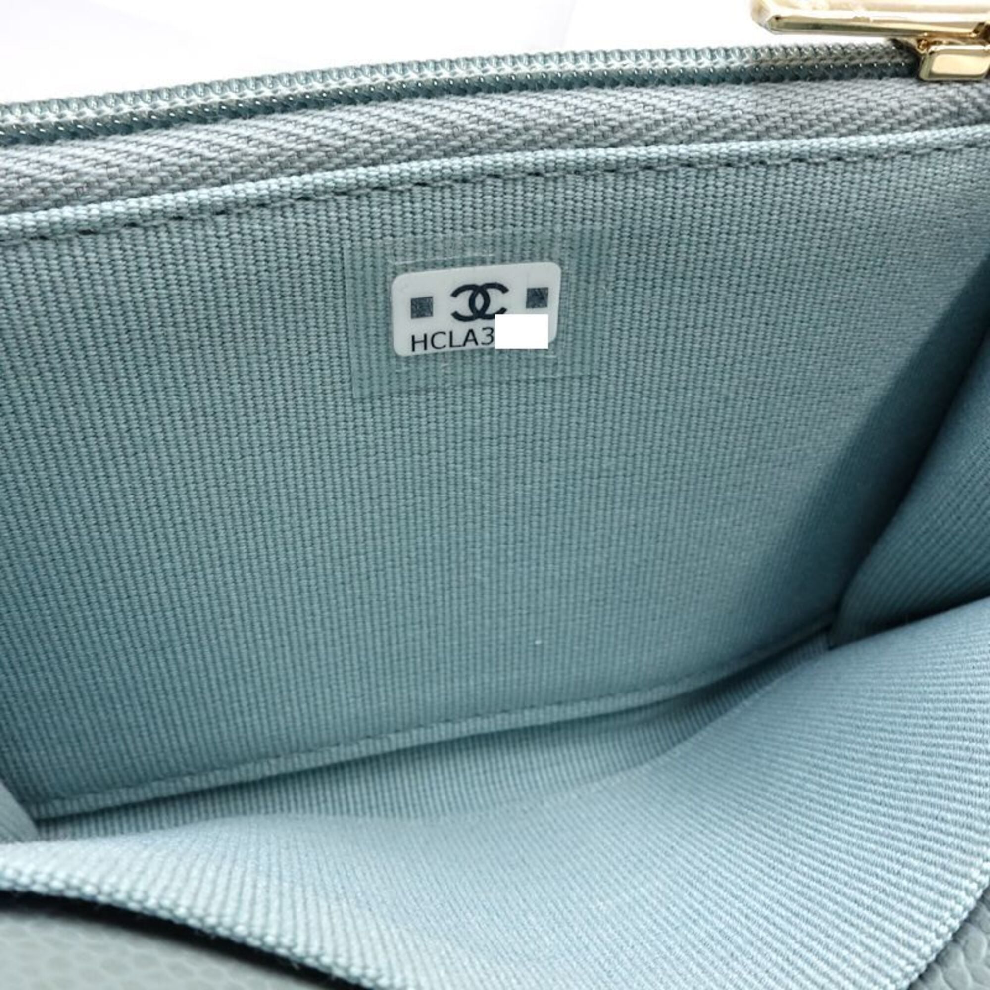 Chanel Green Grained Calfskin Coin Purse/Coin Case (Pre-Owned)