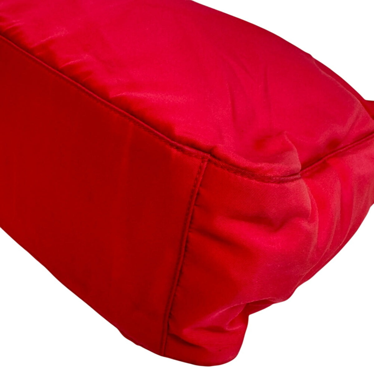 Prada Clear Red Color Nylon Plastic Shoulder Bag (Pre-Owned)
