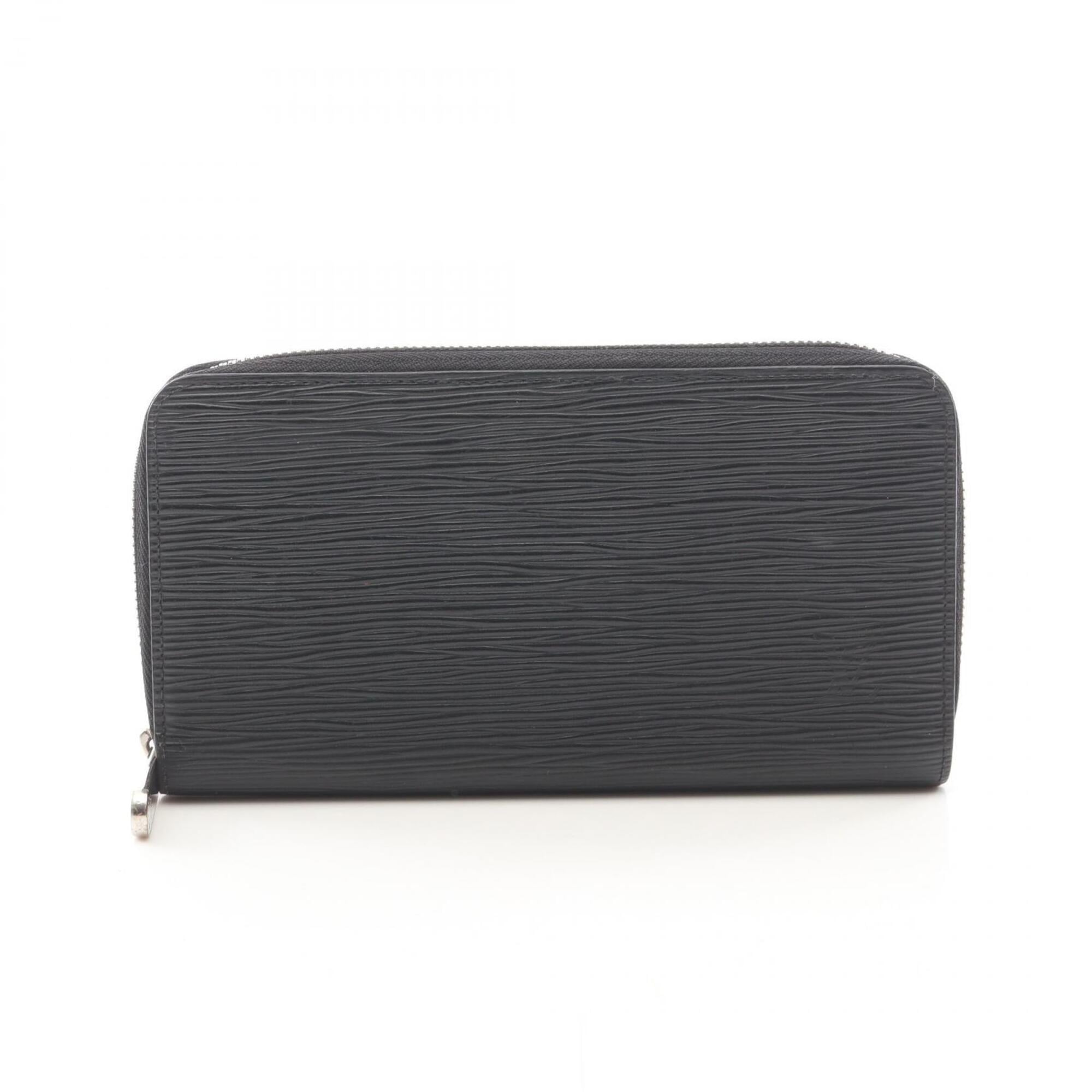 Louis Vuitton Black Leather Long Wallet (Bi-Fold) (Pre-Owned)
