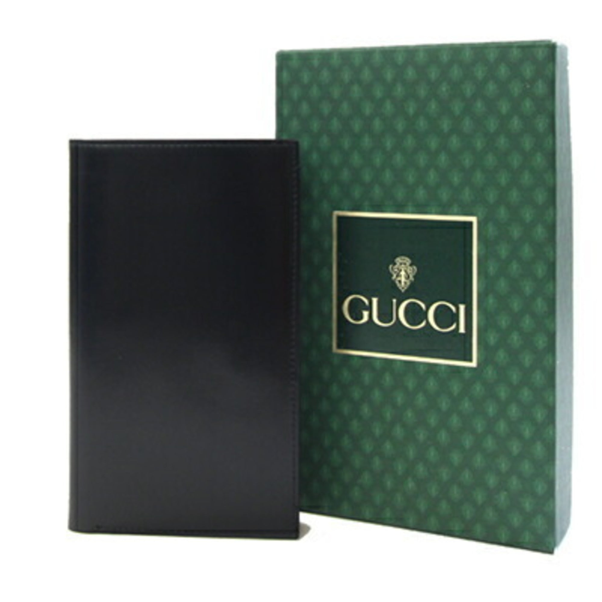 Gucci Black Leather Long Bill Wallet (Bi-Fold) (Pre-Owned)