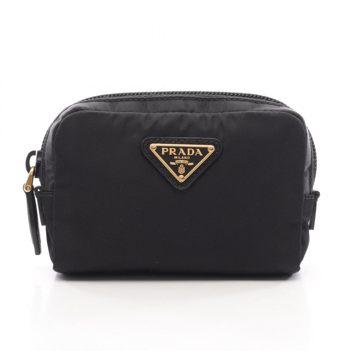 Prada Black Nylon Leather Handbag Pouch (Pre-Owned)