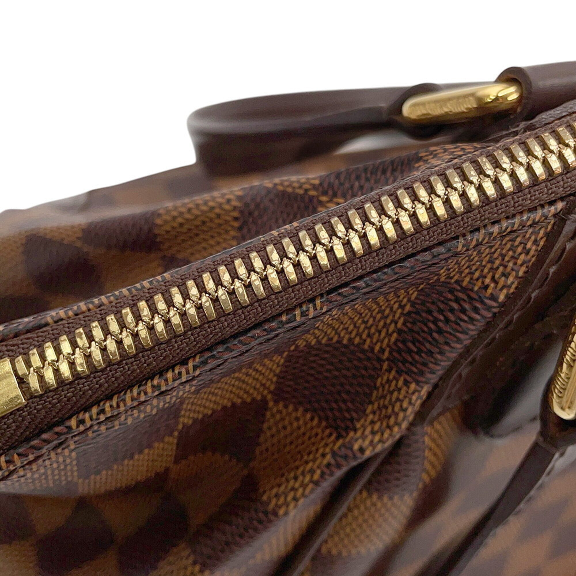 Louis Vuitton Damier Damier Canvas Ebene Red Color Handbag (Pre-Owned)
