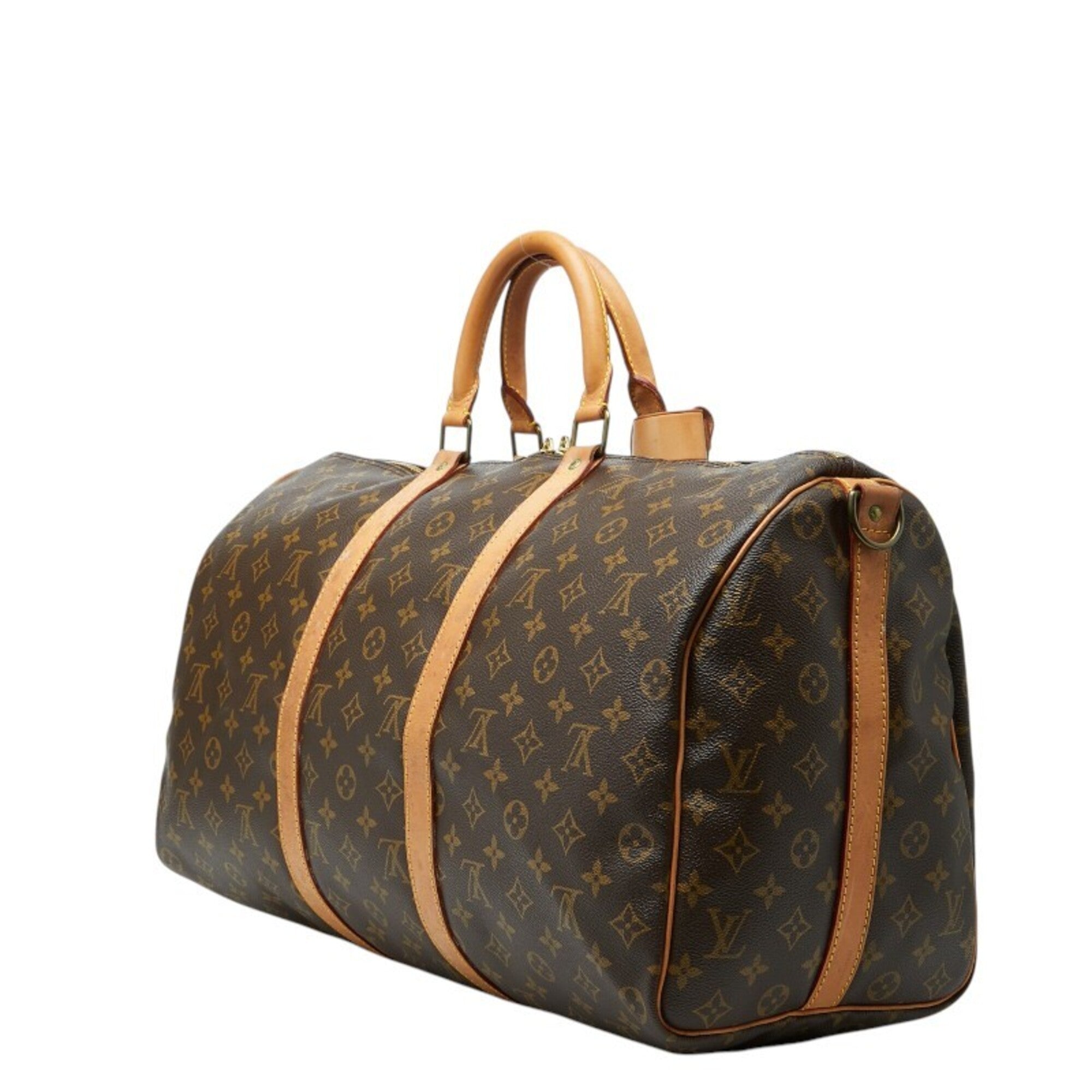 Louis Vuitton Brown Pvc Leather Boston Bag (Pre-Owned)