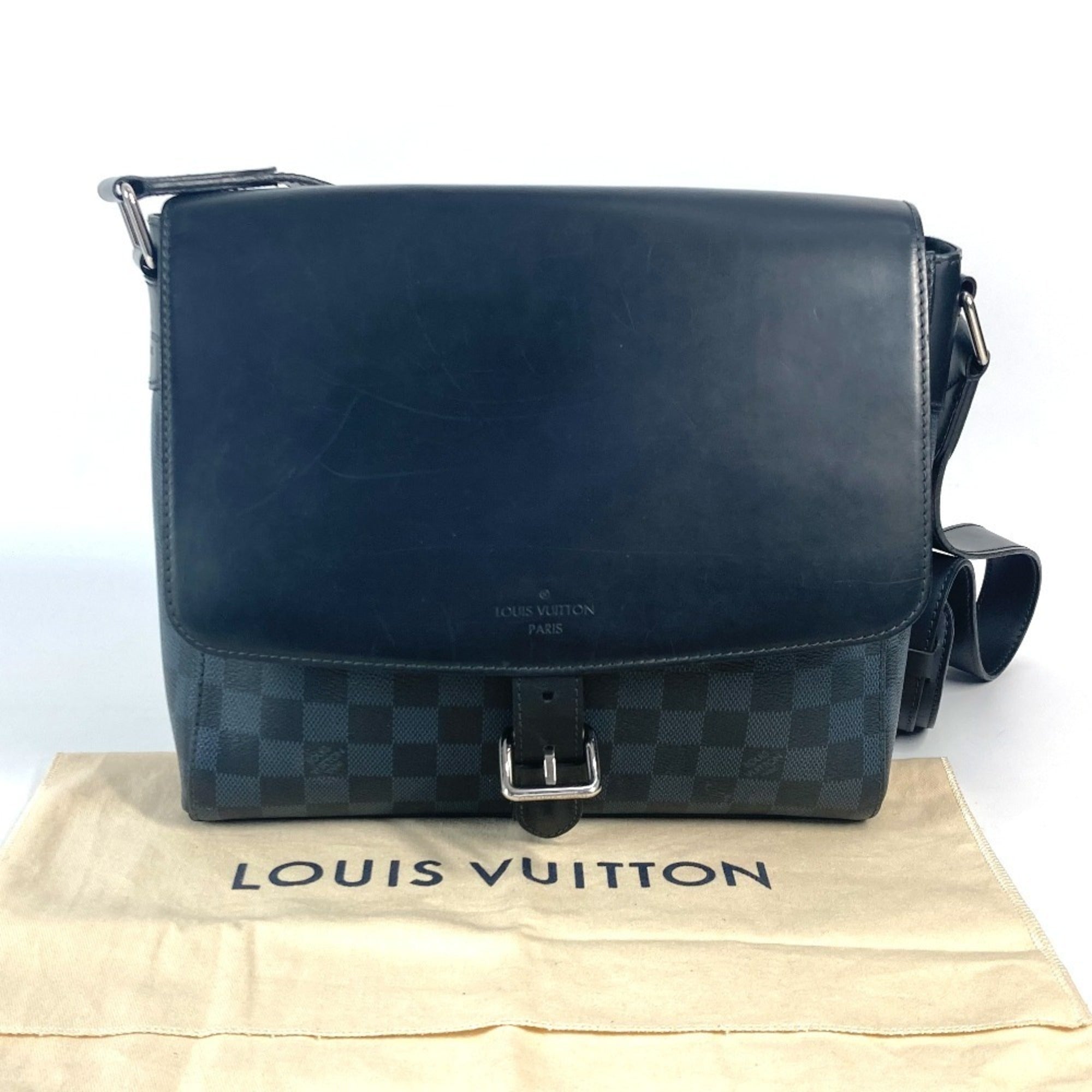 Louis Vuitton Navy Canvas Pochette Shoulder Bag (Pre-Owned)