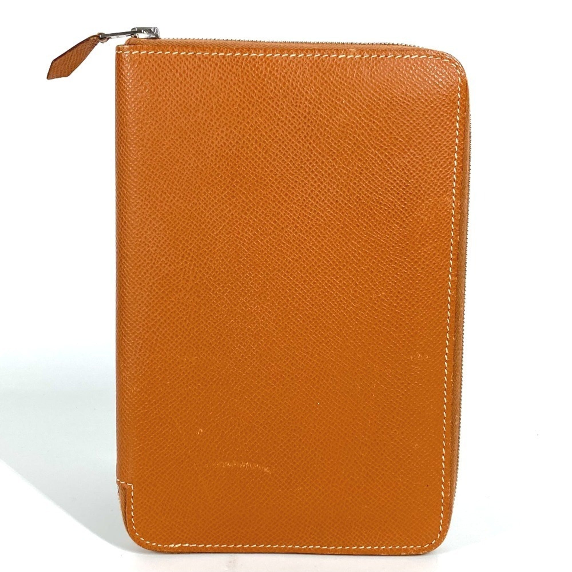 Hermes Azap Gold Leather Long Wallet (Bi-Fold) (Pre-Owned)