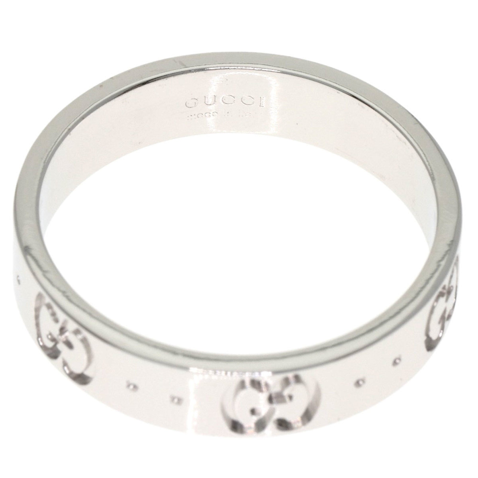 Gucci Icon White Gold (18K) Band Ring (Pre-Owned)