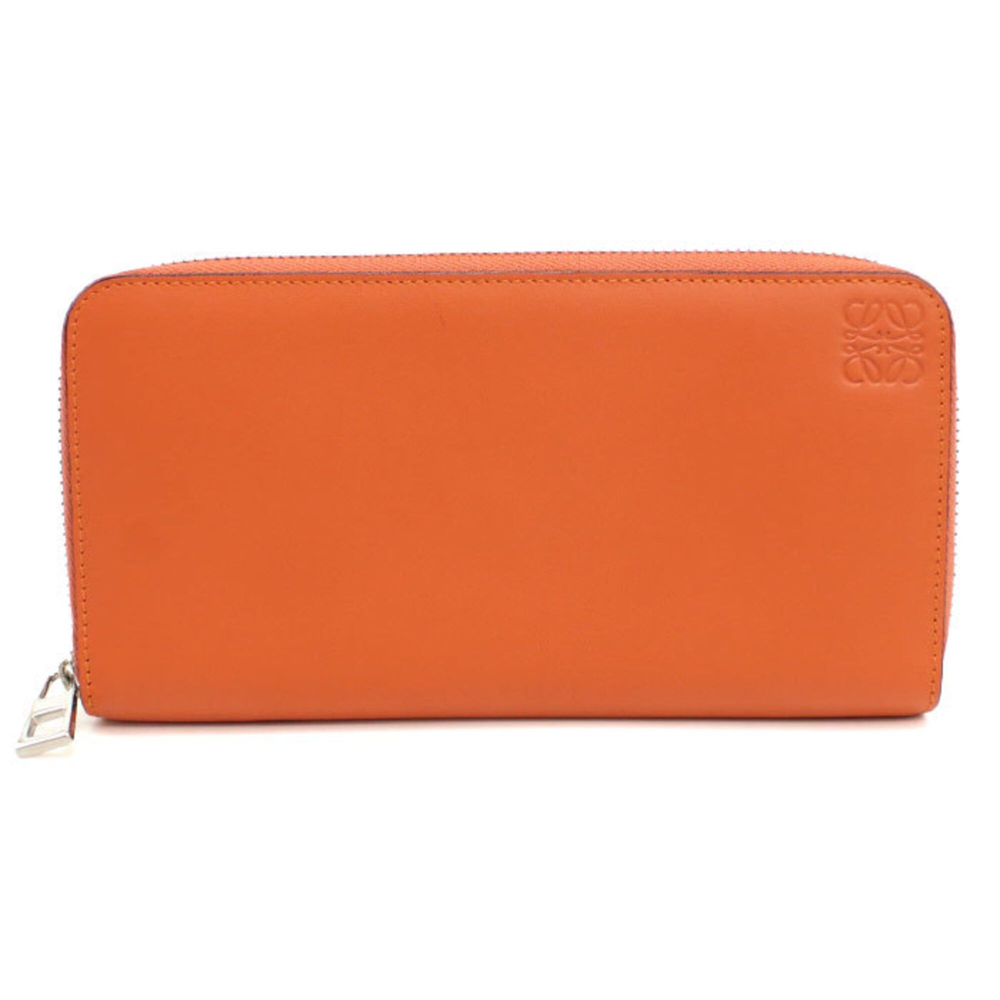 Loewe Orange Leather Long Wallet (Bi-Fold) (Pre-Owned)