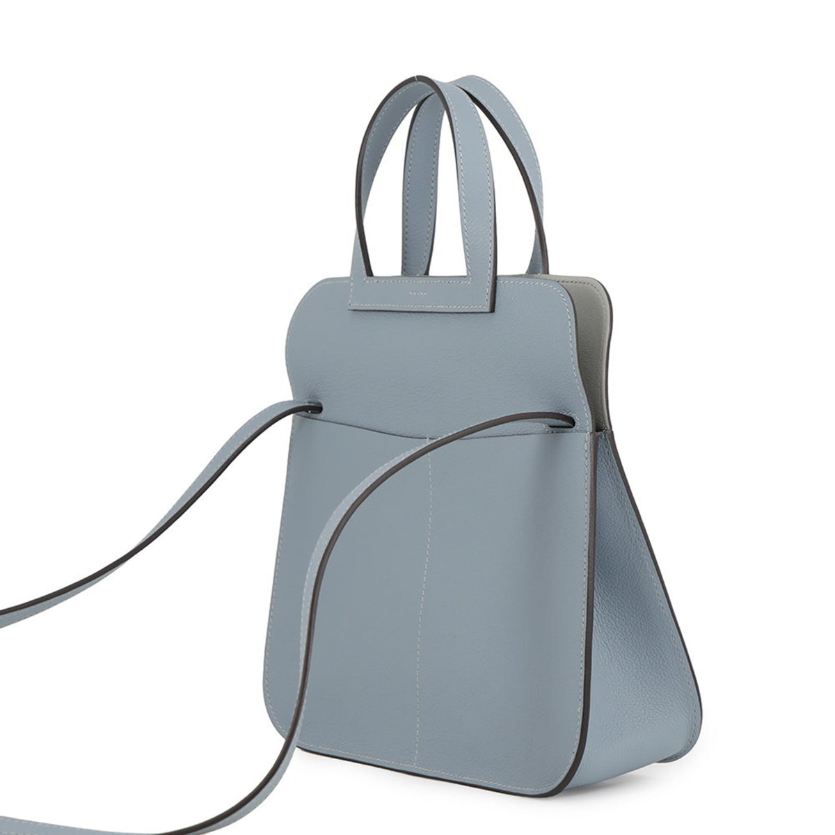 Hermes Blue Blue Lin Leather Handbag (Pre-Owned)