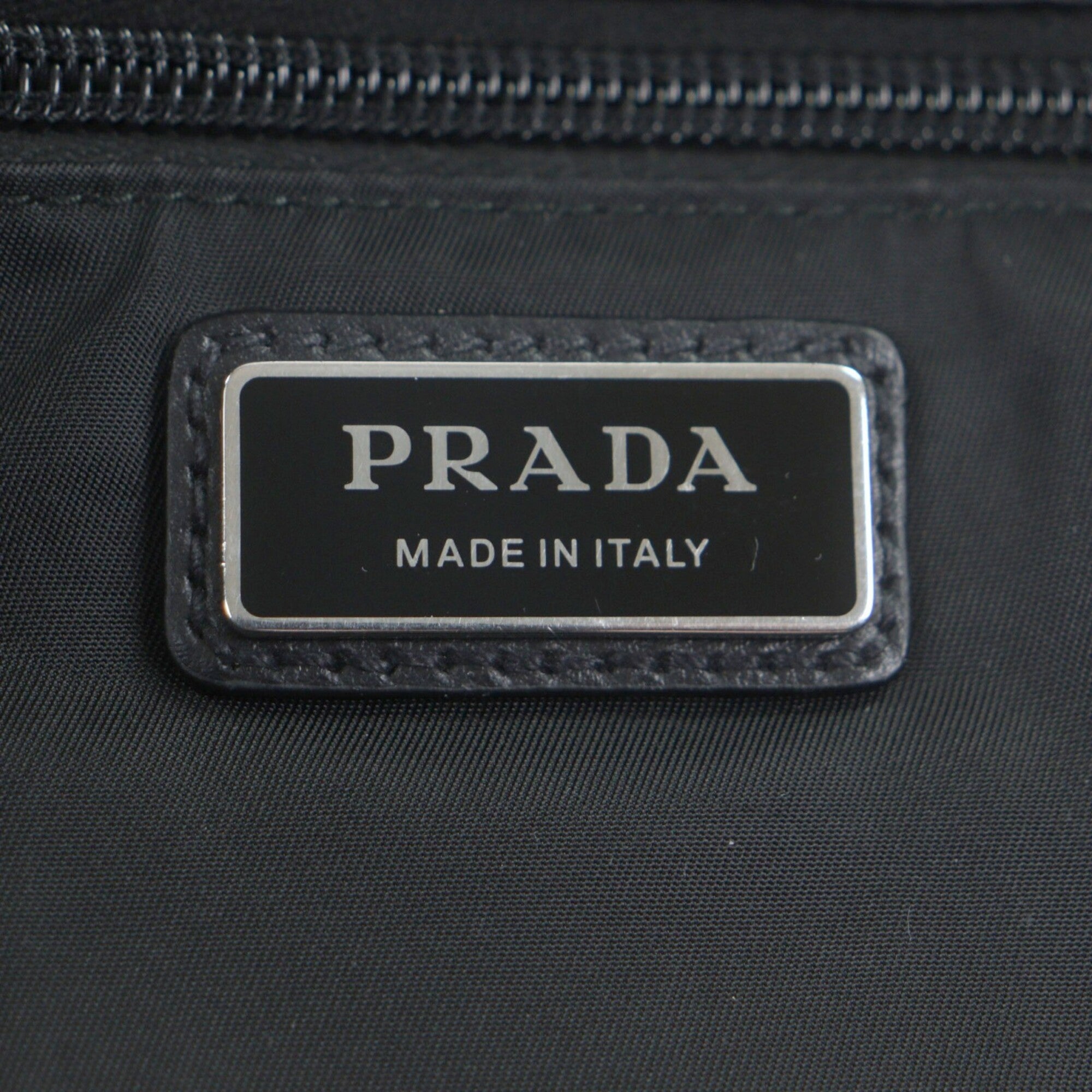 Prada Black Nylon Leather Shoulder Bag (Pre-Owned)