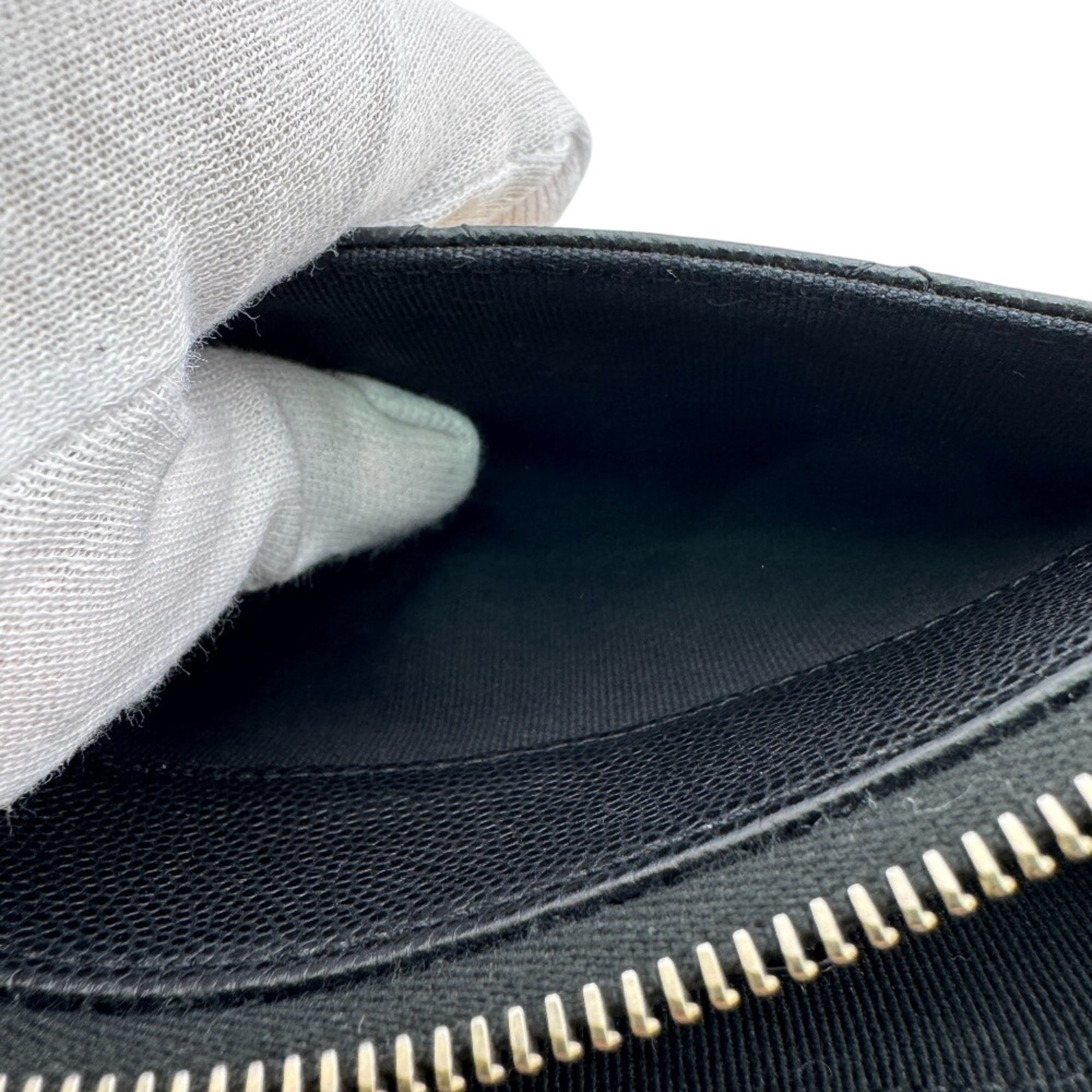 Chanel Black Leather Coin Purse/Coin Case (Pre-Owned)