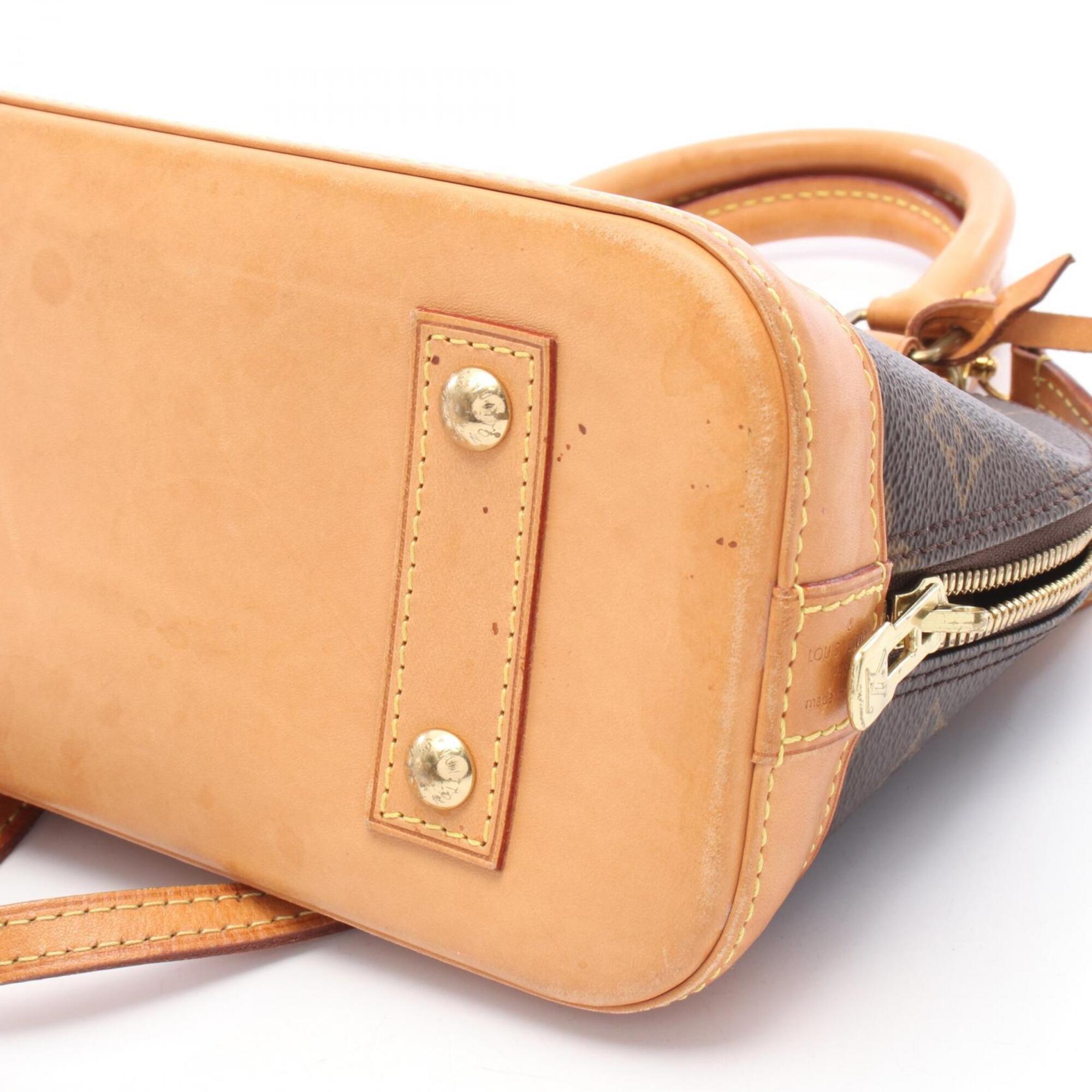 Louis Vuitton Brown Coated Canvas Pvc Monogram Leather Handbag (Pre-Owned)