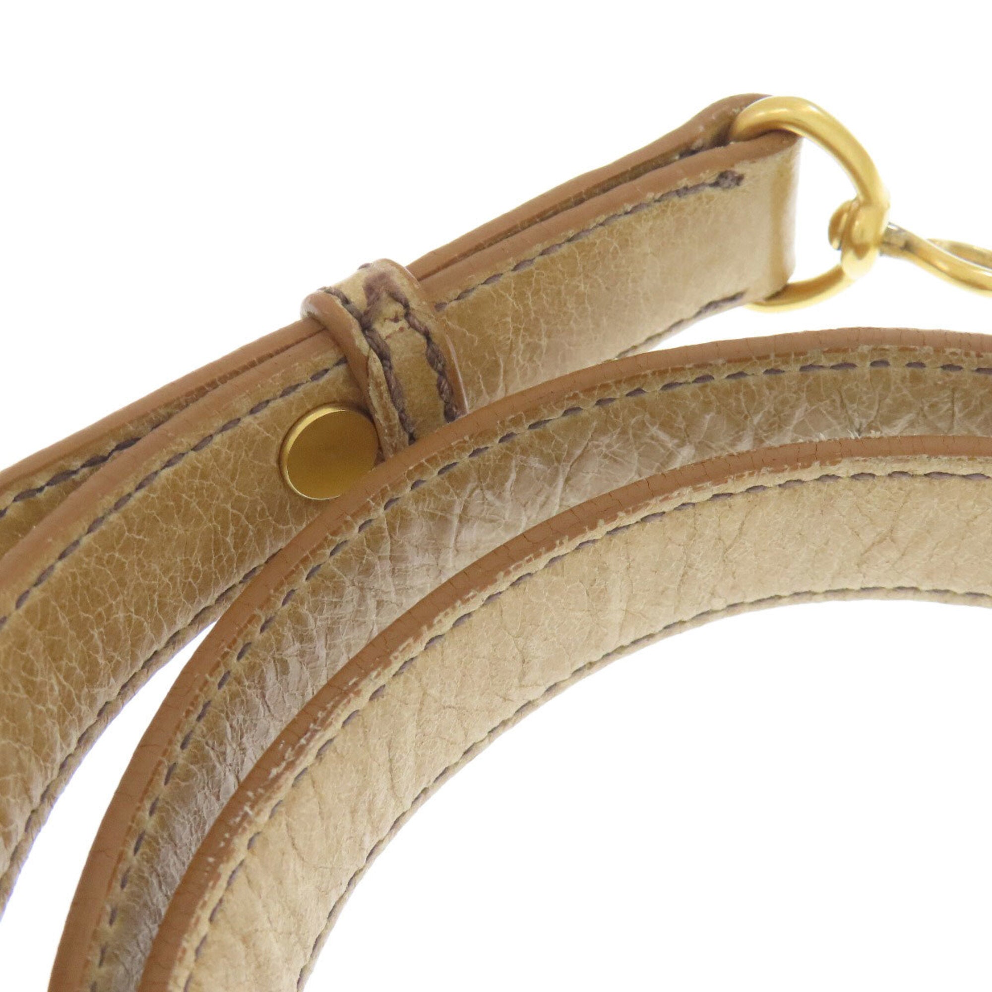 Miu Miu Beige Leather Tote Bag (Pre-Owned)
