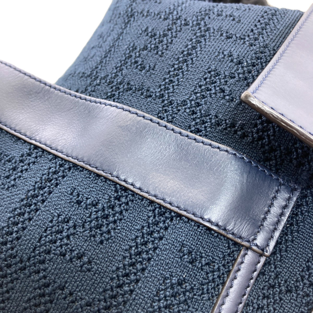Fendi Black Navy Canvas Backpack (Pre-Owned)