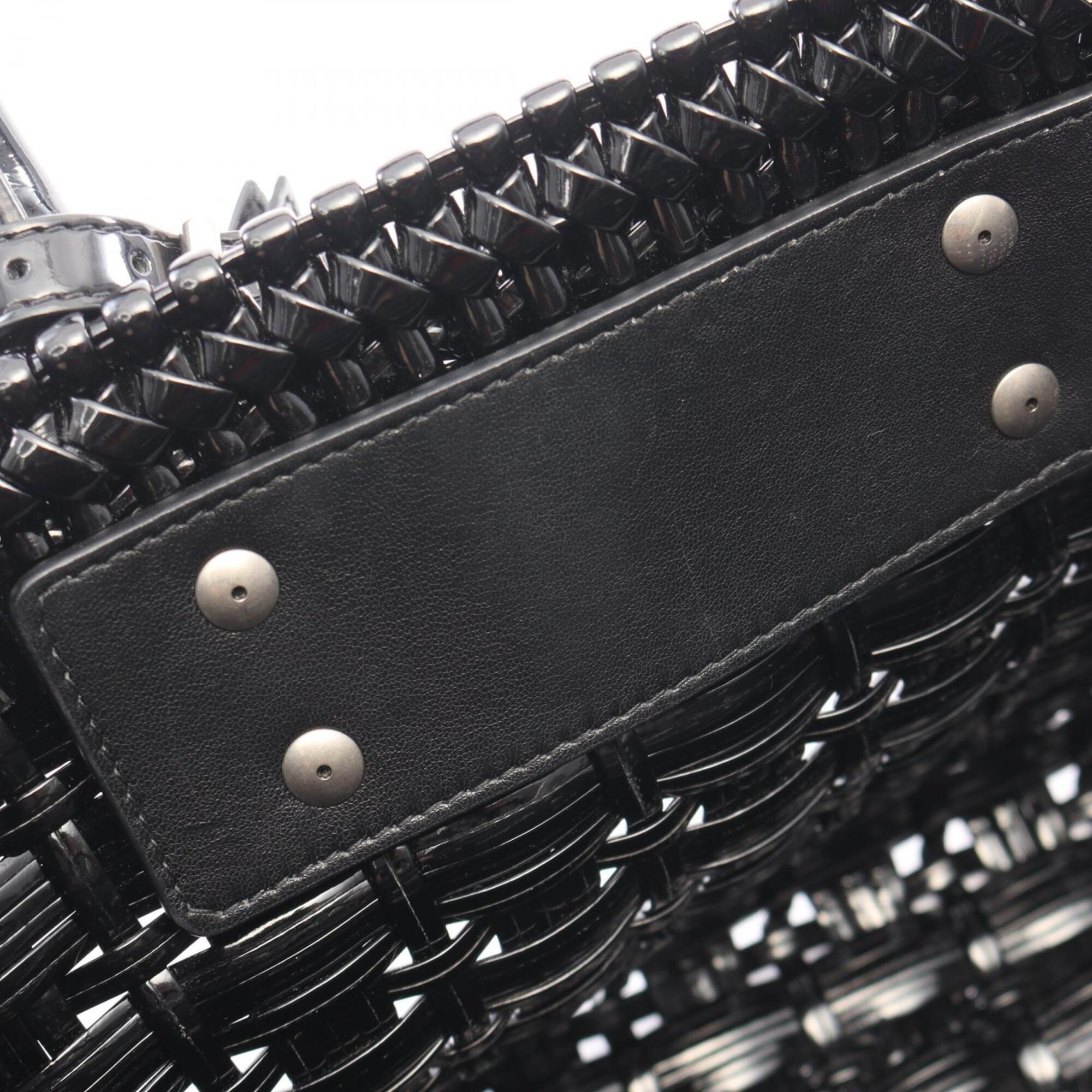 Balenciaga Black Leather Basket Tote Bag (Pre-Owned)