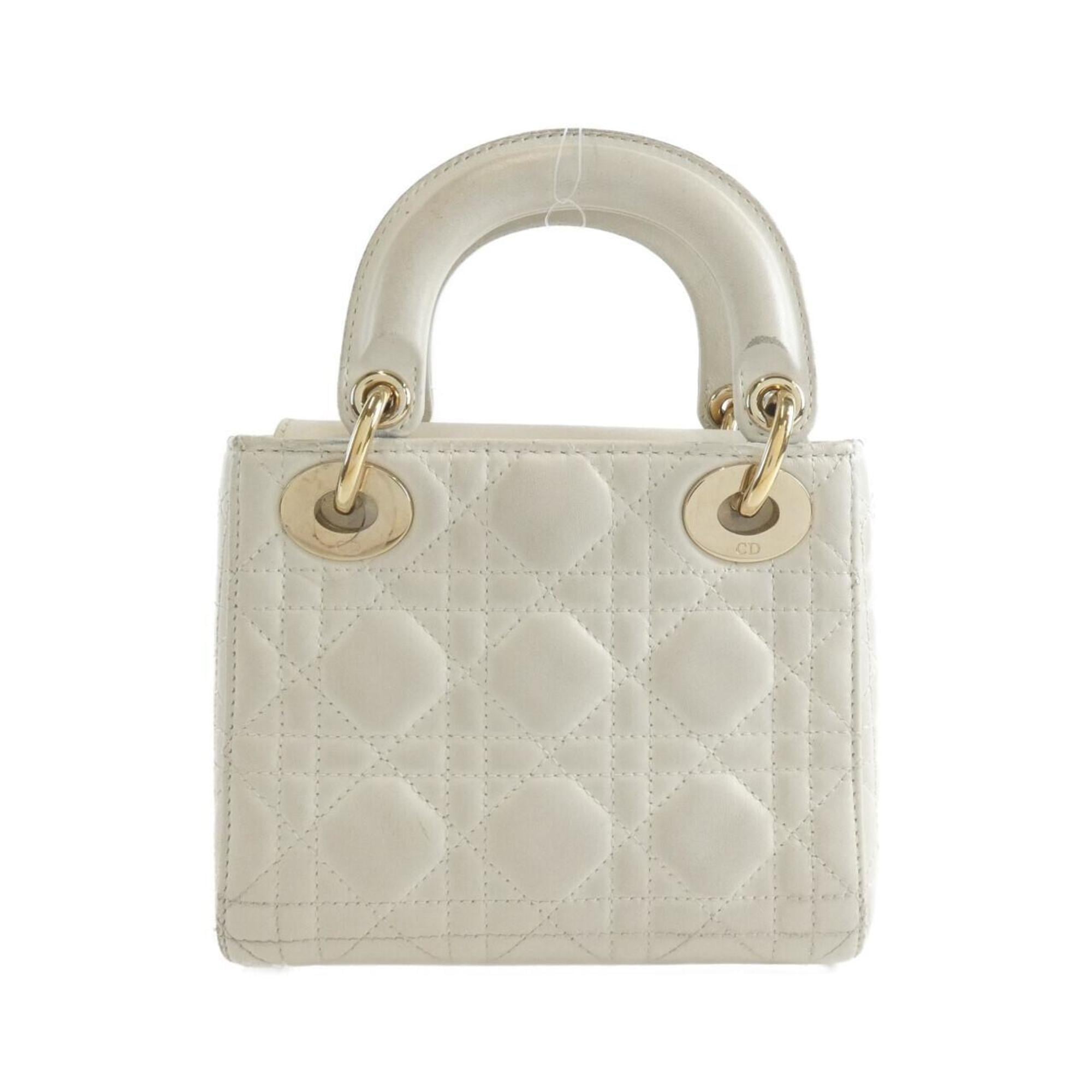 Christian Dior White Leather Handbag (Pre-Owned)