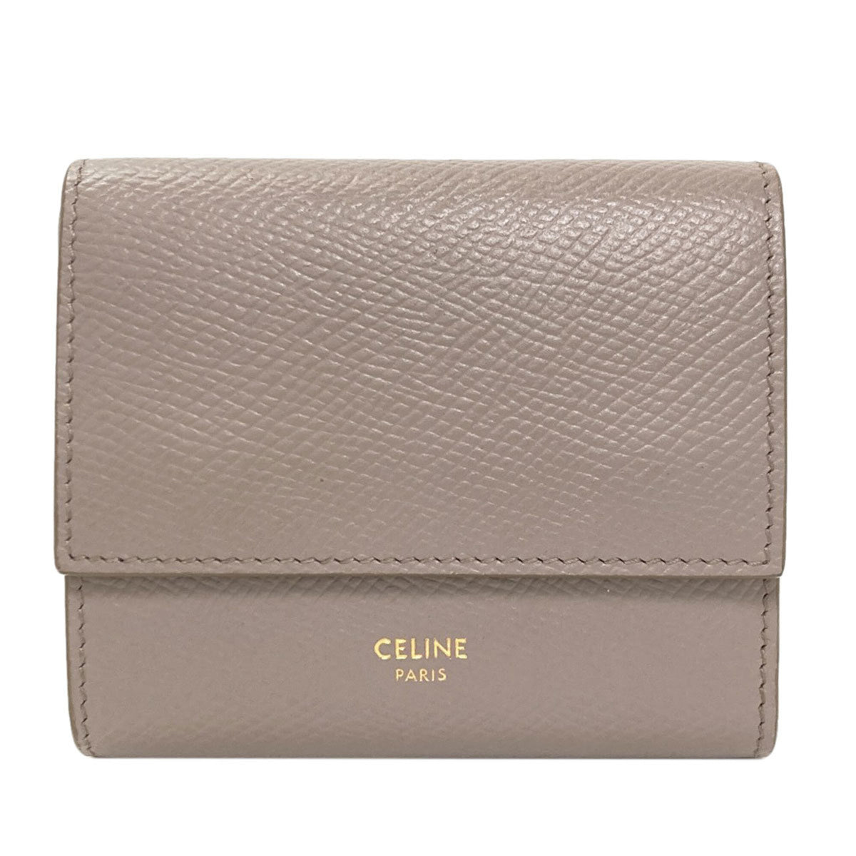 Celine Grayish Leather Wallet (Tri-Fold) (Pre-Owned)
