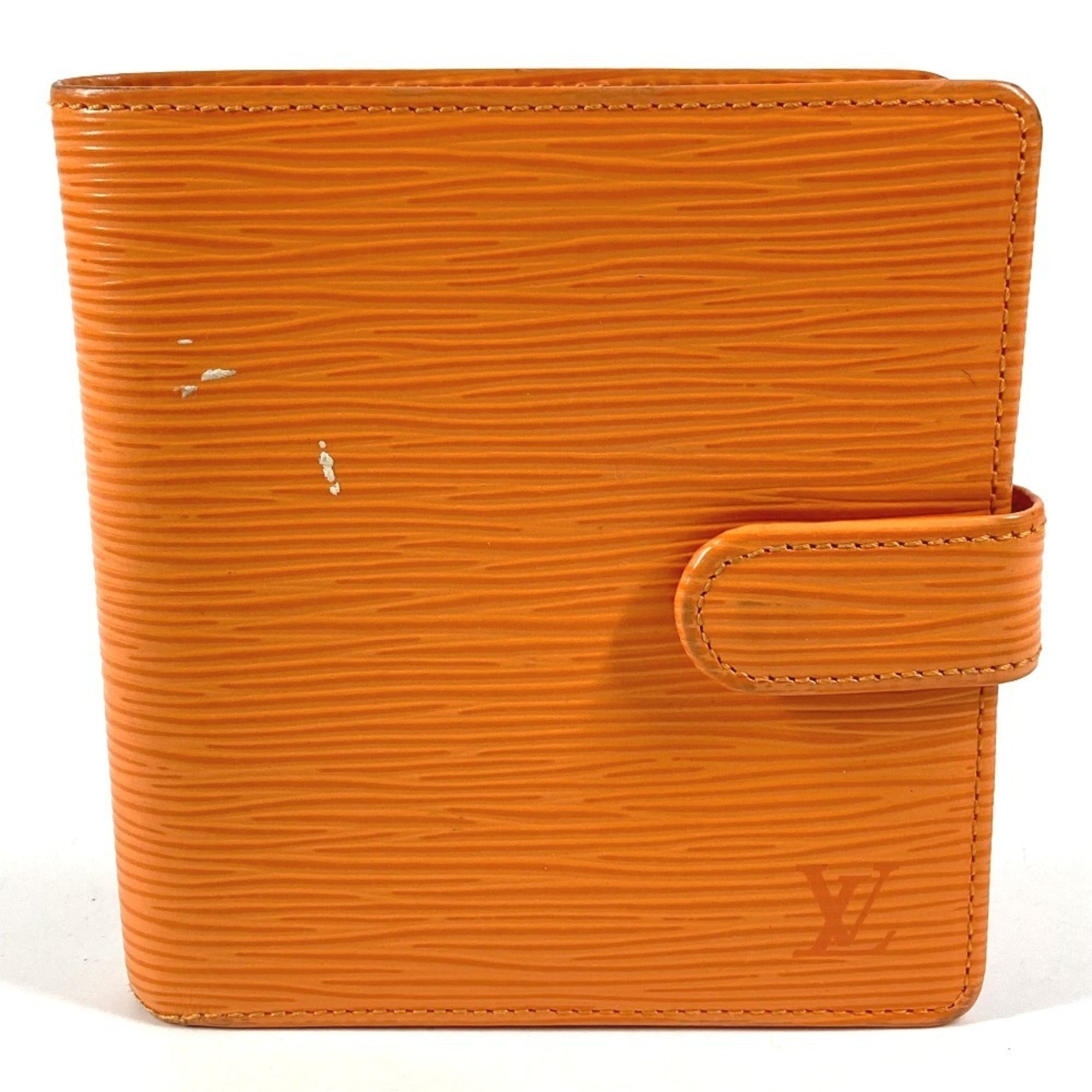 Louis Vuitton Epi Orange Epi Leather Wallet (Bi-Fold) (Pre-Owned)