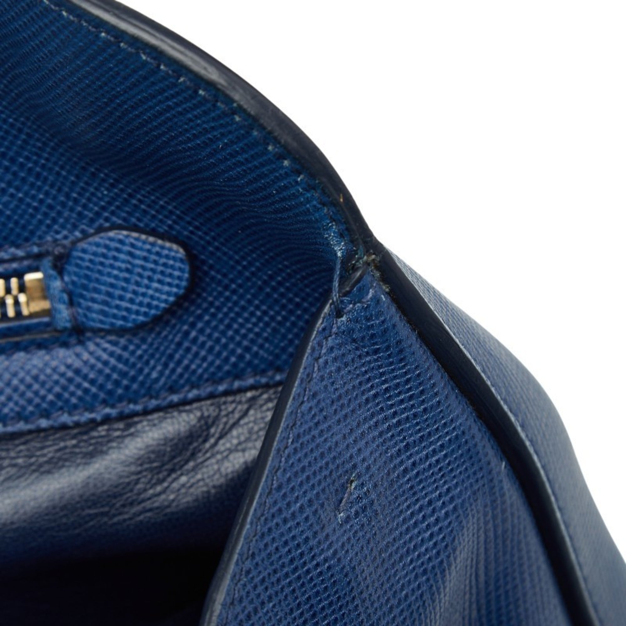 Prada Blue Leather Handbag (Pre-Owned)