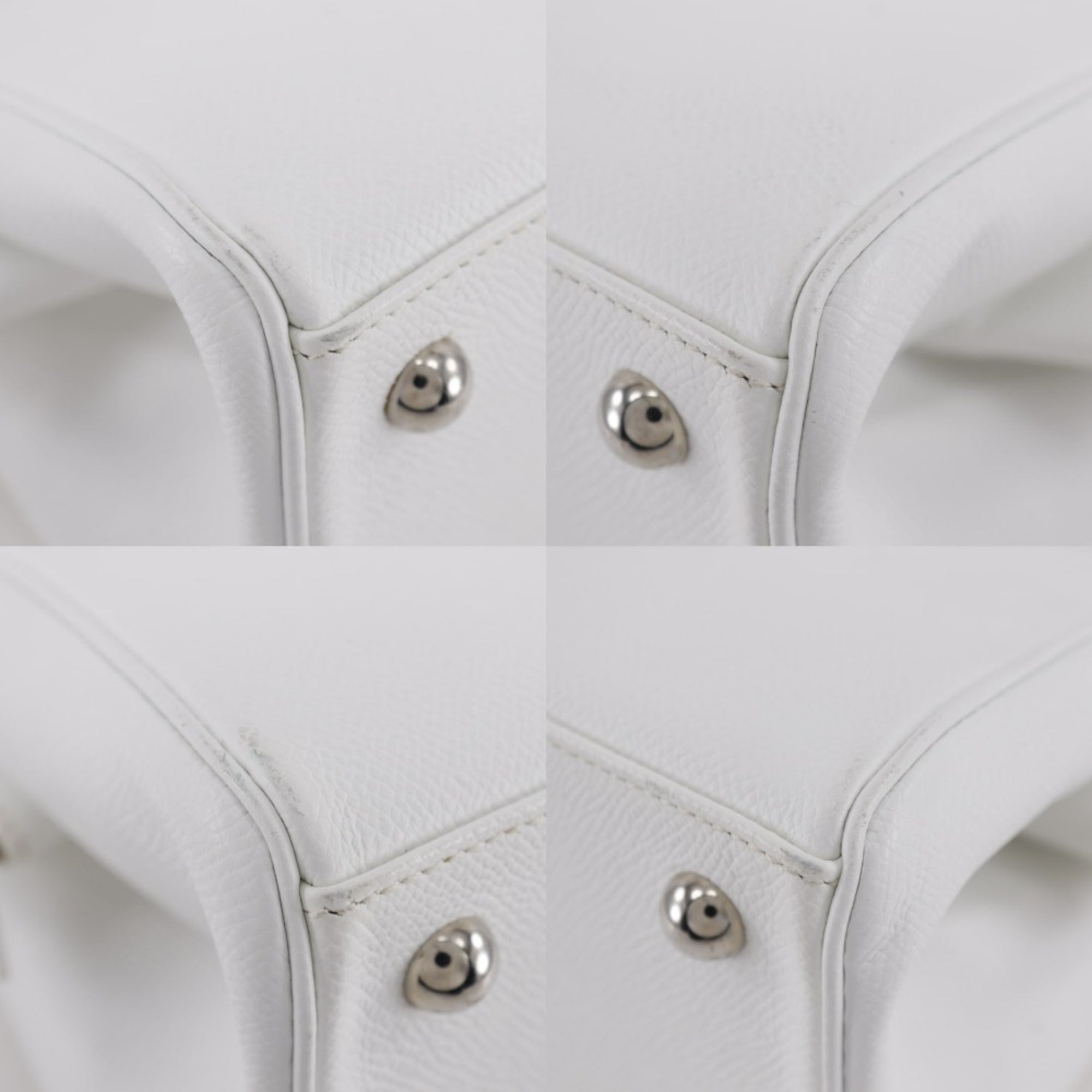 Hermes White Epsom Leather Handbag (Pre-Owned)