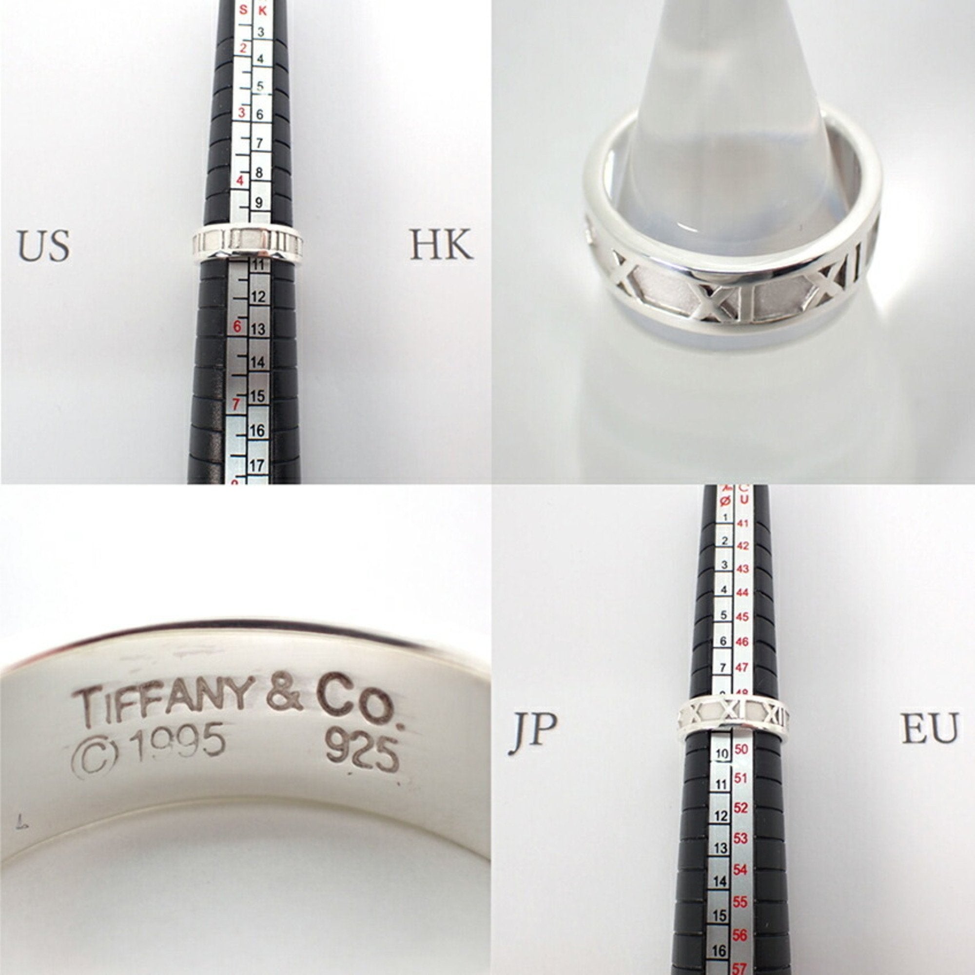 Tiffany Atlas Silver Sterling Silver 925 Band Ring (Pre-Owned)