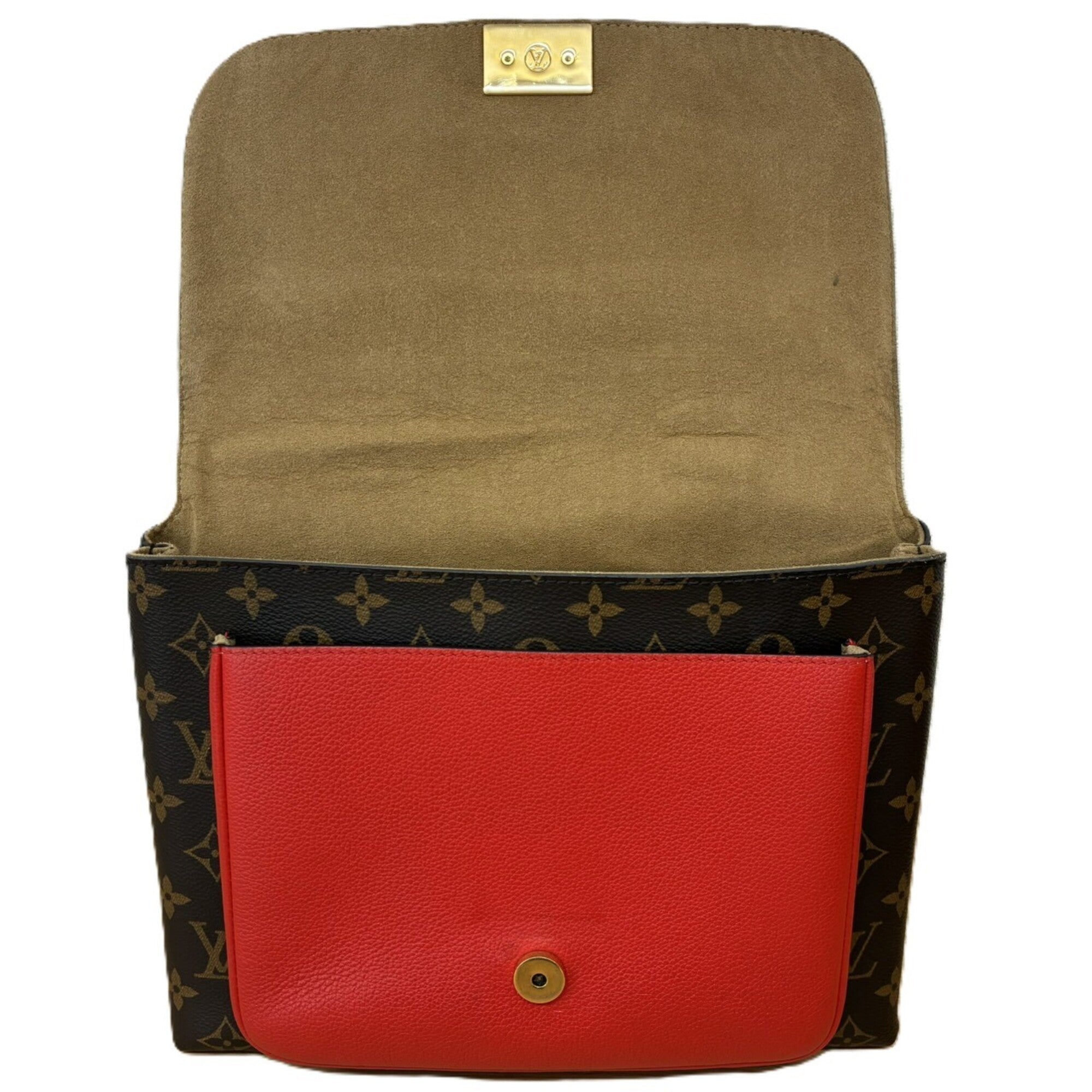 Louis Vuitton Monogram Brown Red Color Monogram Shoulder Bag (Pre-Owned)