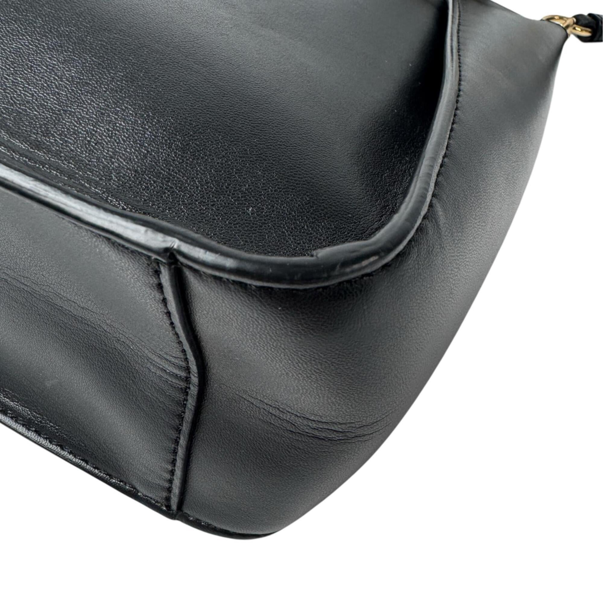 Stella Mccartney Black Leather Shoulder Bag (Pre-Owned)