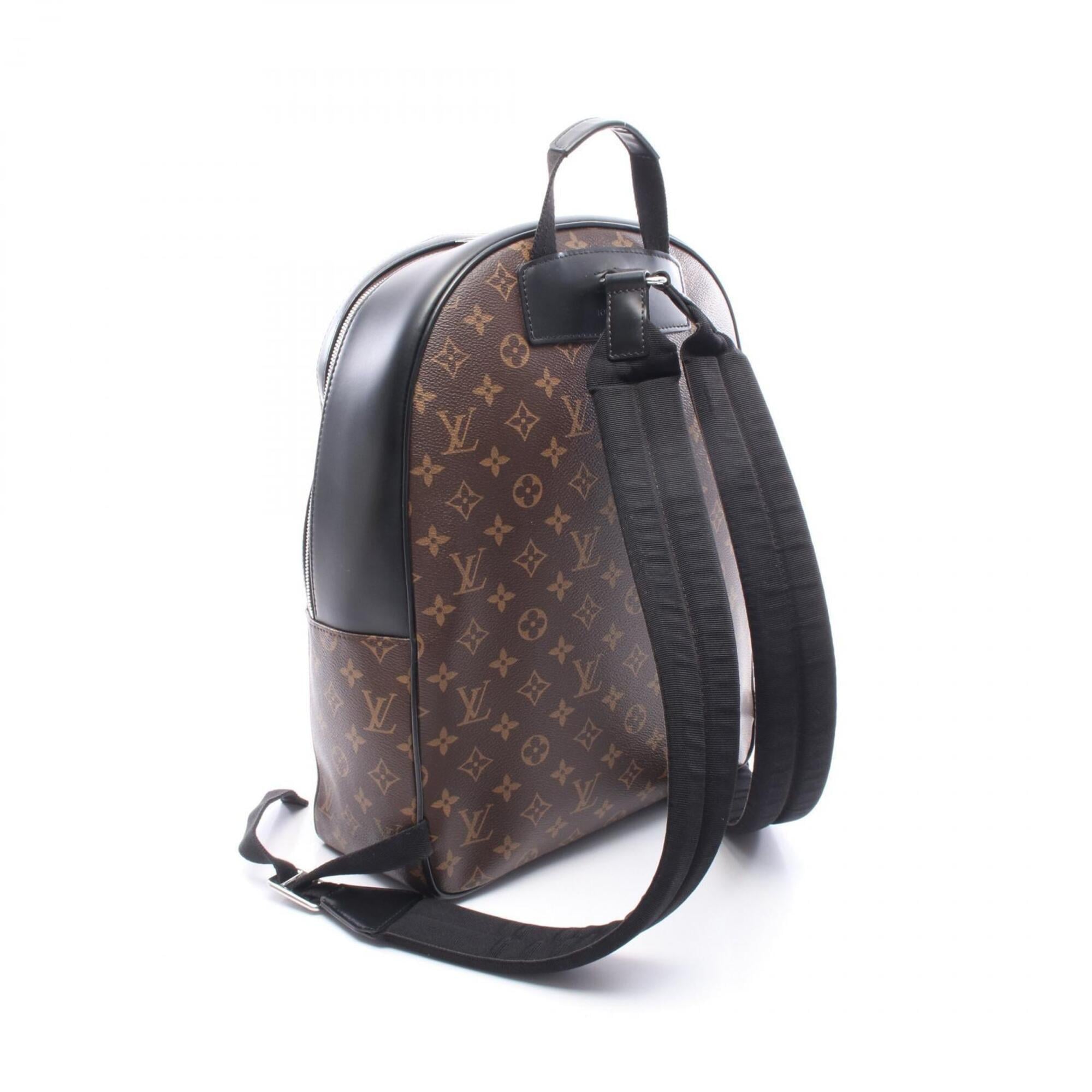 Louis Vuitton Black Brown Pvc Coated Canvas Leather Backpack Handbag (Pre-Owned)
