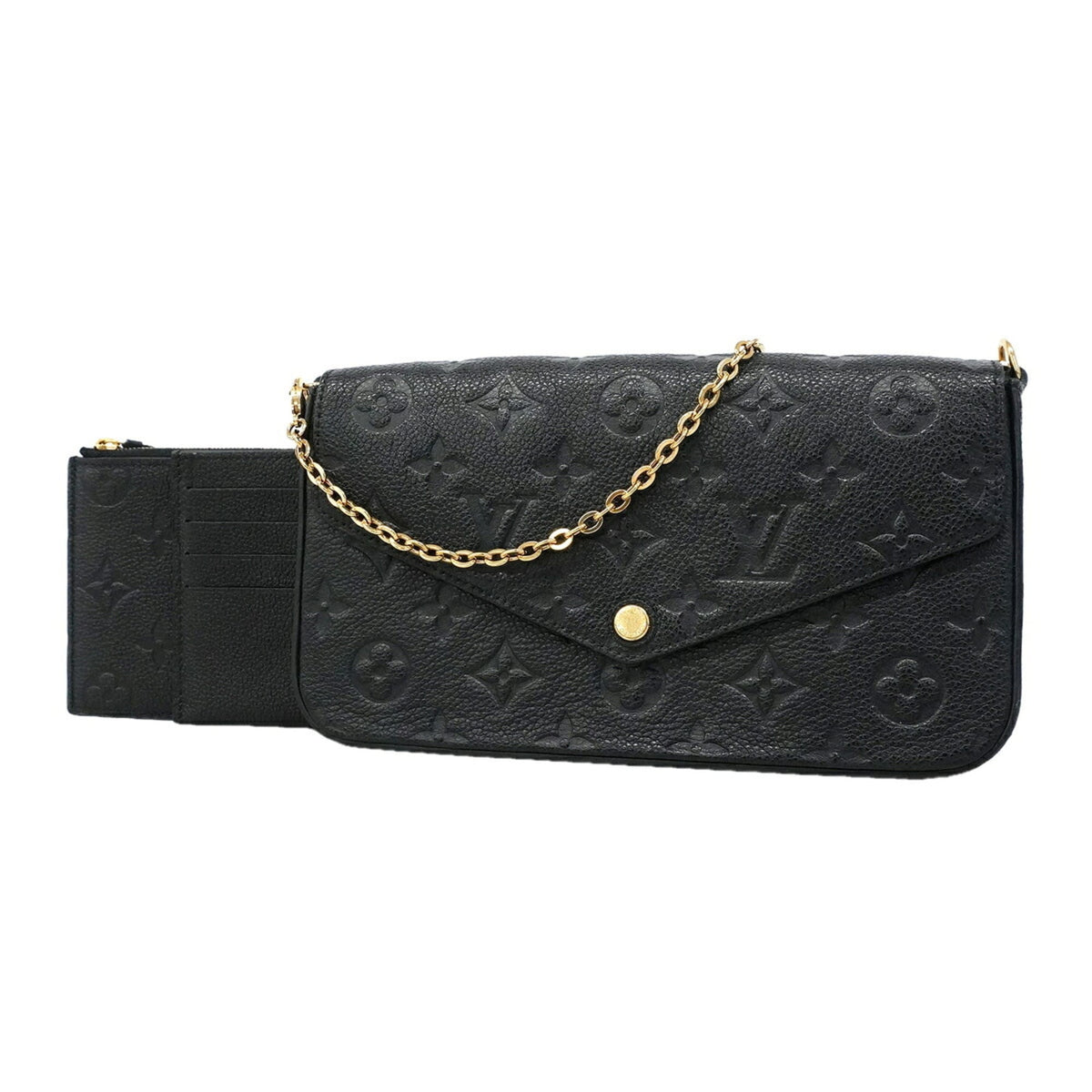 Louis Vuitton Noir Chain/Shoulder Wallet (Pre-Owned)