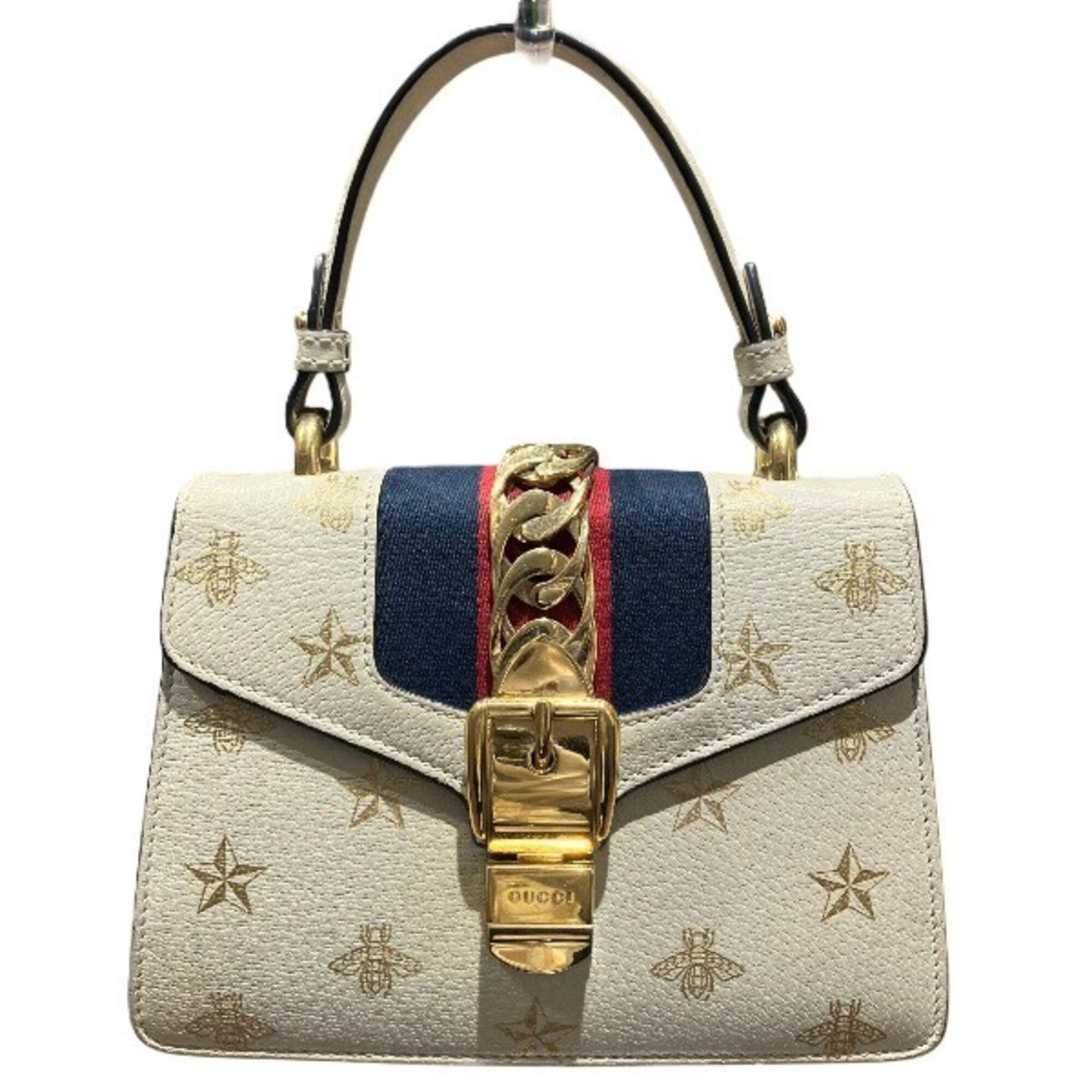 Gucci Ivory Leather Handbag Shoulder Bag (Pre-Owned)