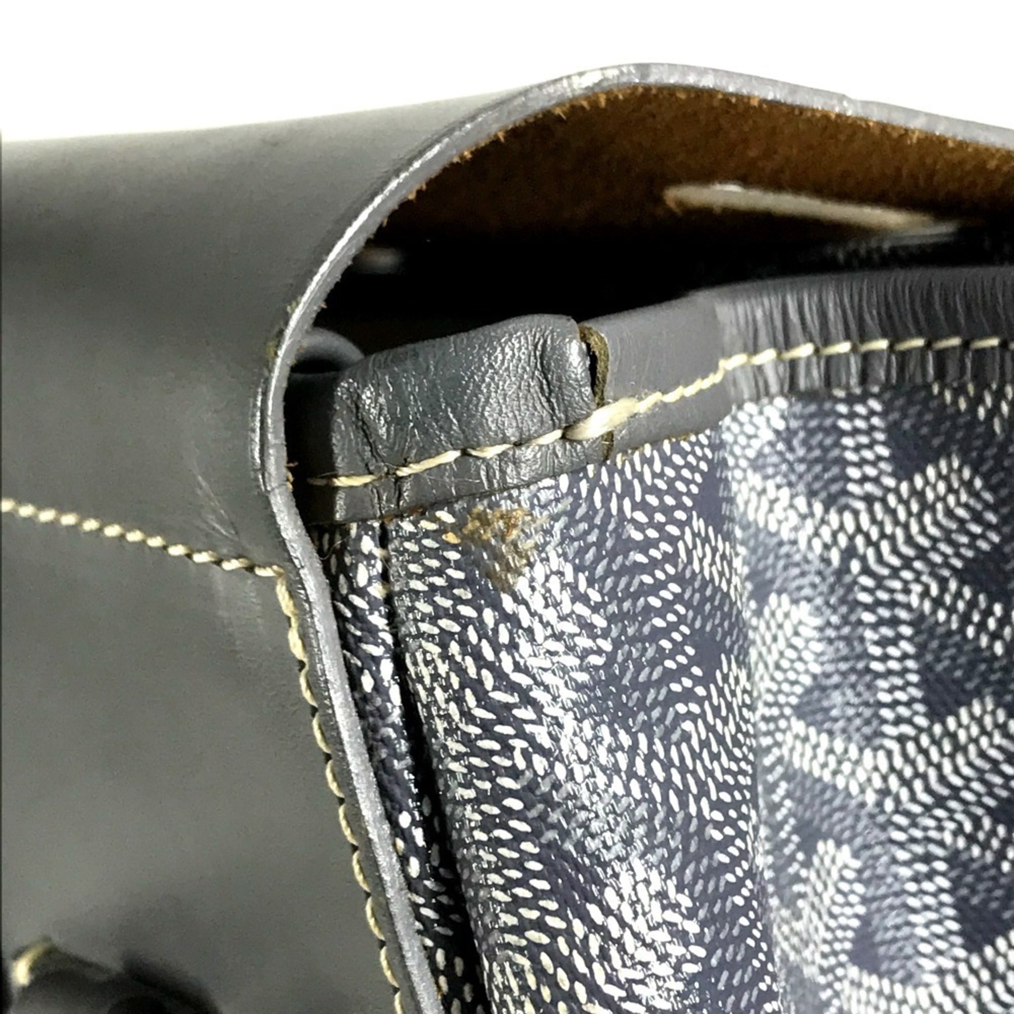 Goyard Gray Pvc Leather Boston Bag Handbag Tote Bag (Pre-Owned)