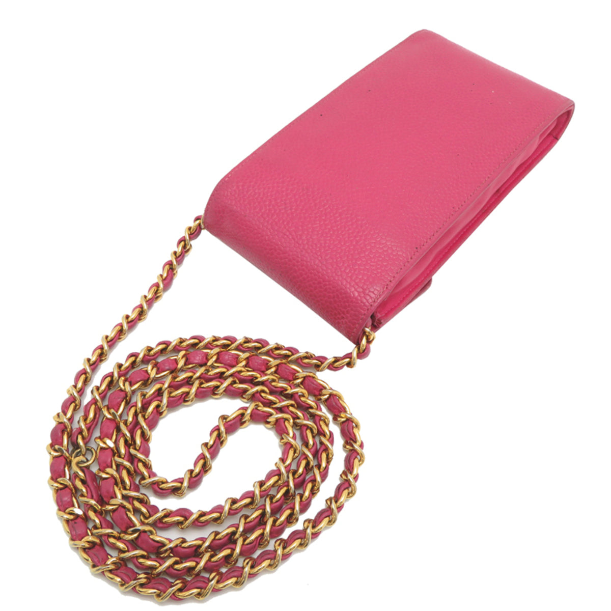 Chanel Pink Grained Calfskin Shoulder Bag (Pre-Owned)