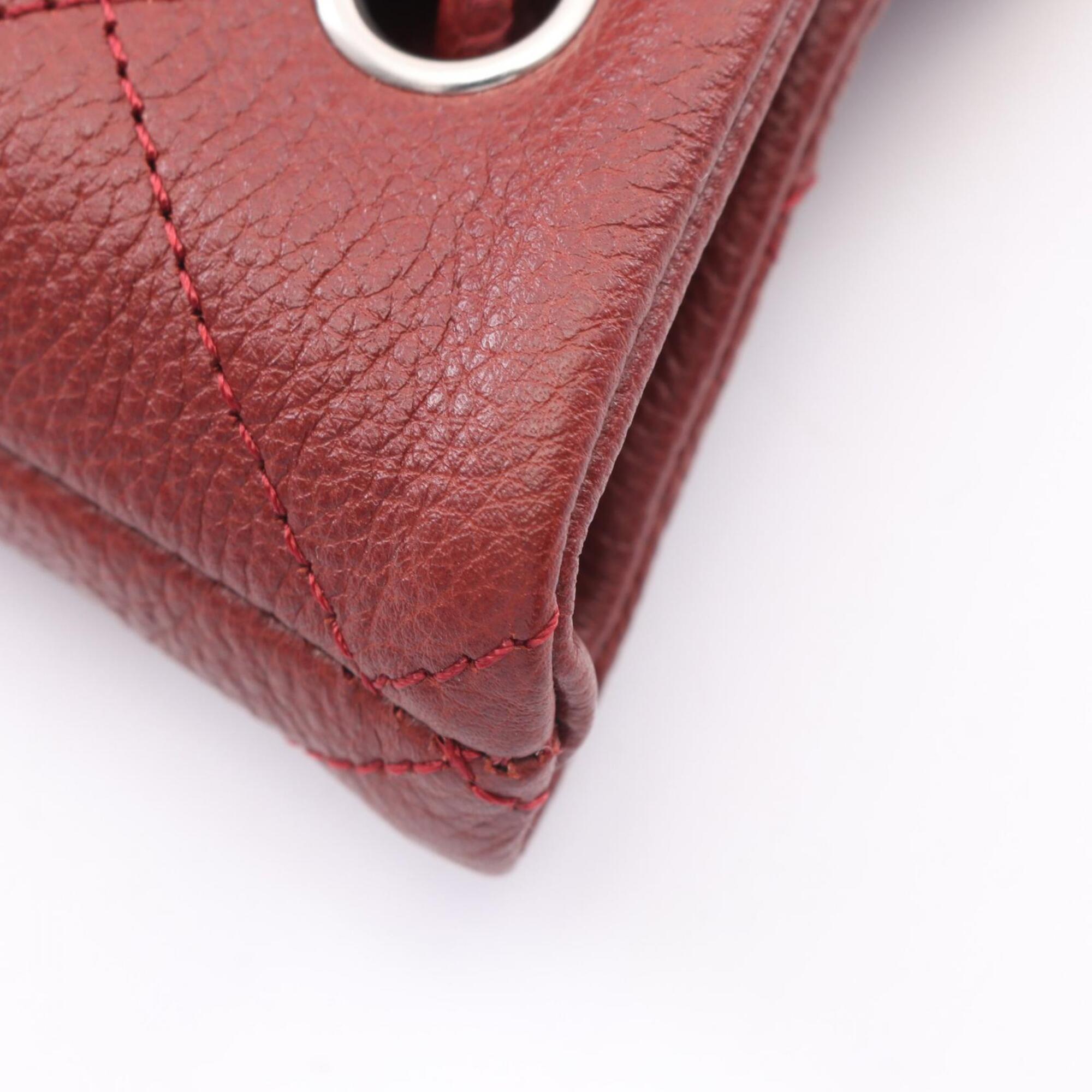 Chanel Bordeaux Grained Calfskin Backpack Handbag (Pre-Owned)