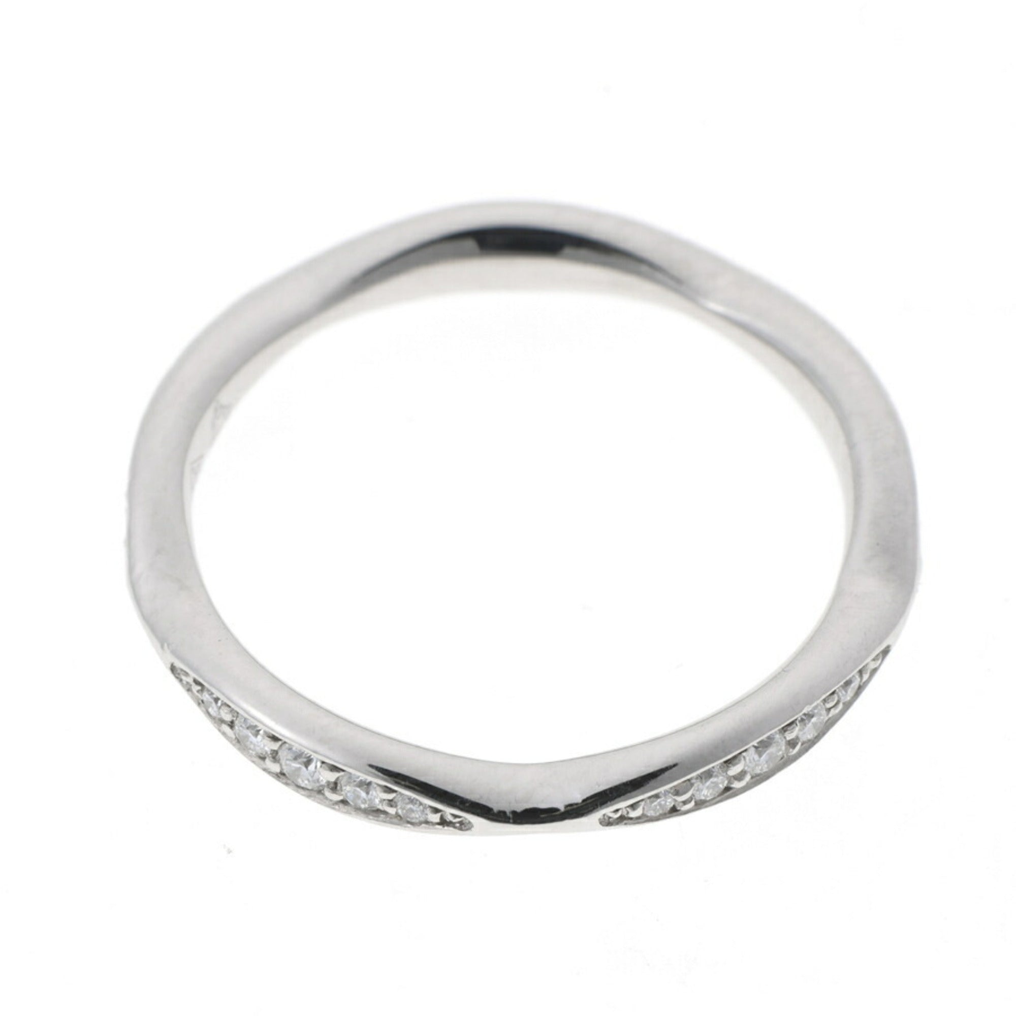 Chanel Platinum Platinum 950 Band Ring (Pre-Owned)