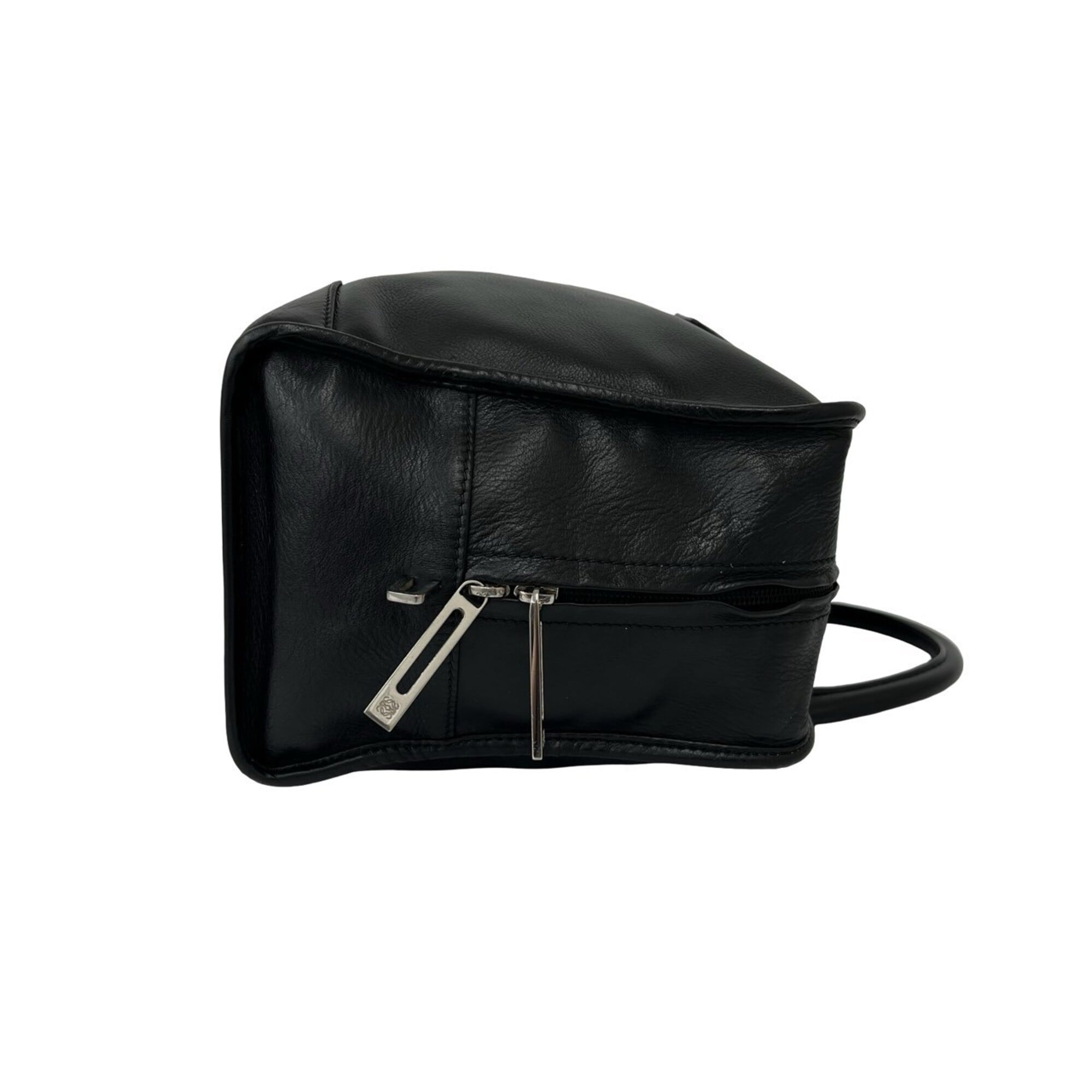 Loewe Black Leather Boston Bag Handbag Tote Bag (Pre-Owned)