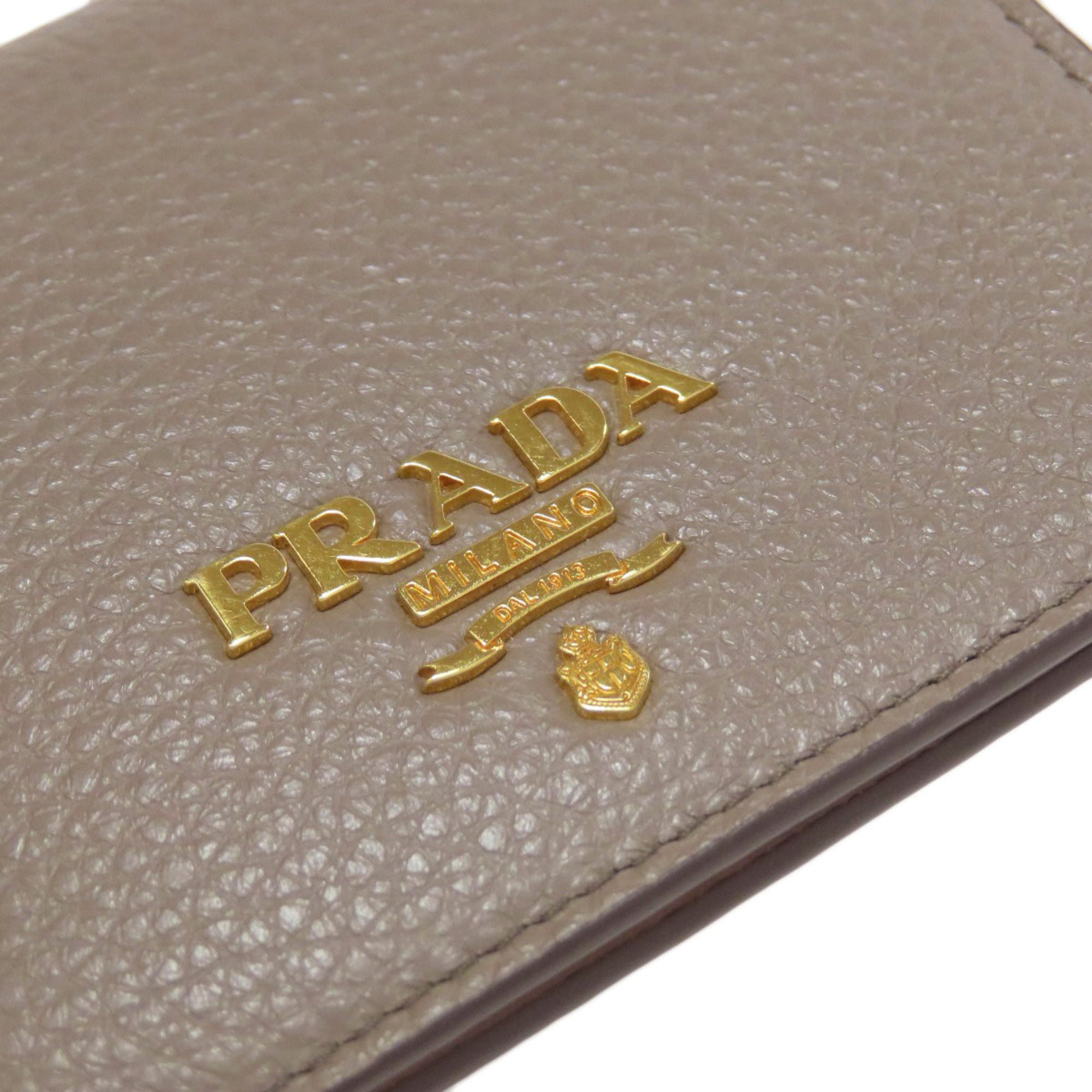 Prada Beige Leather Wallet (Bi-Fold) (Pre-Owned)
