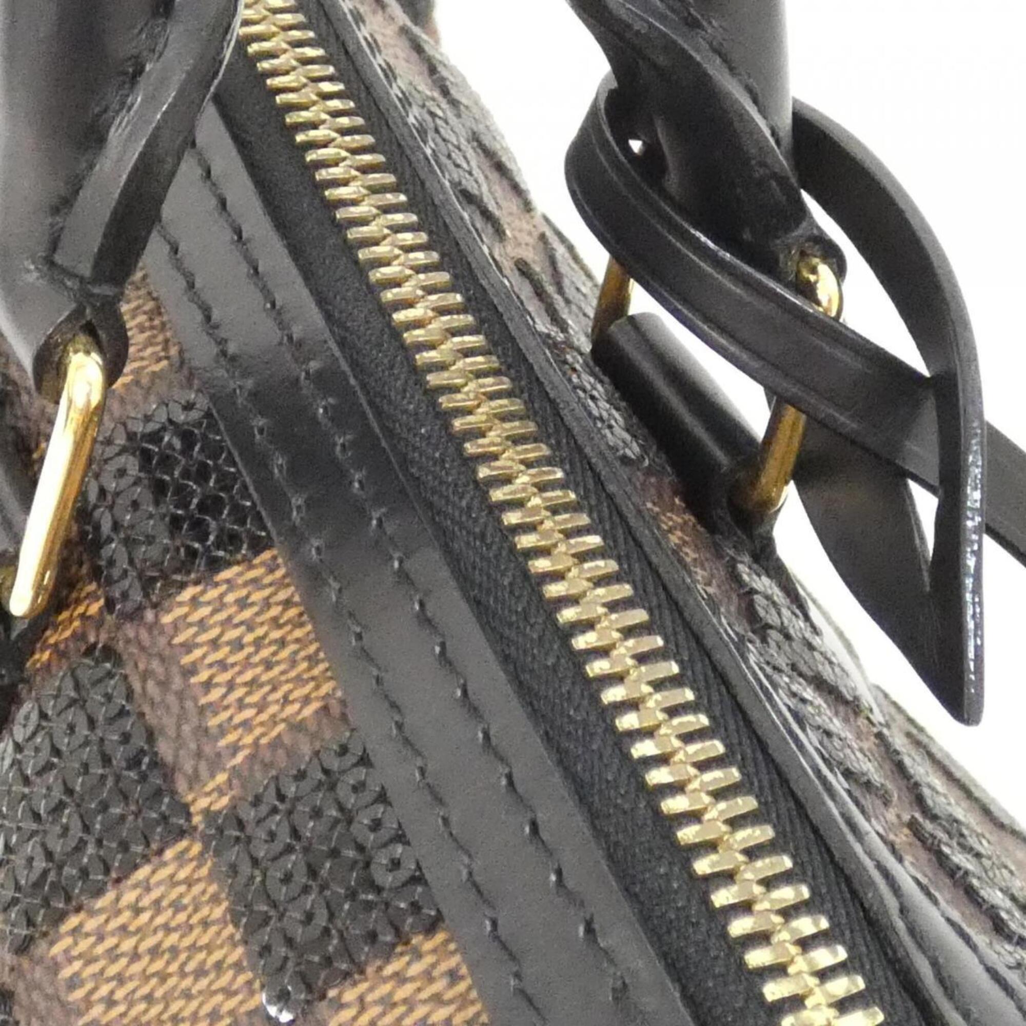 Louis Vuitton Black Ebene Coated Canvas Spangles Boston Bag (Pre-Owned)
