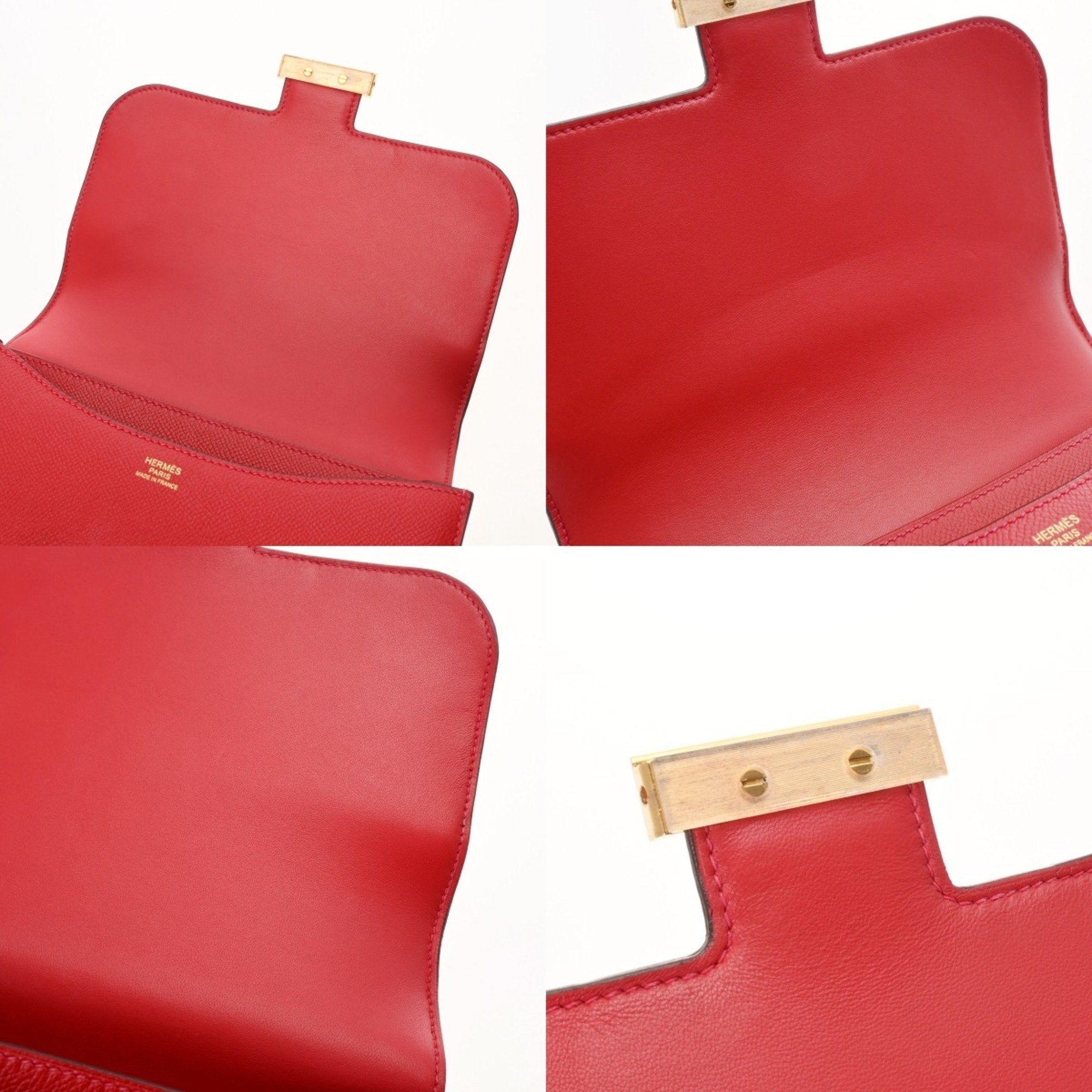 Hermes Constance Rouge Casaque Epsom Leather Shoulder Bag (Pre-Owned)