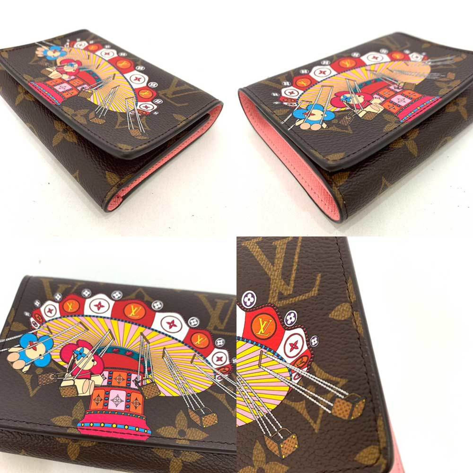 Louis Vuitton Monogram Brown Rose Ballerine Monogram Wallet (Tri-Fold) (Pre-Owned)