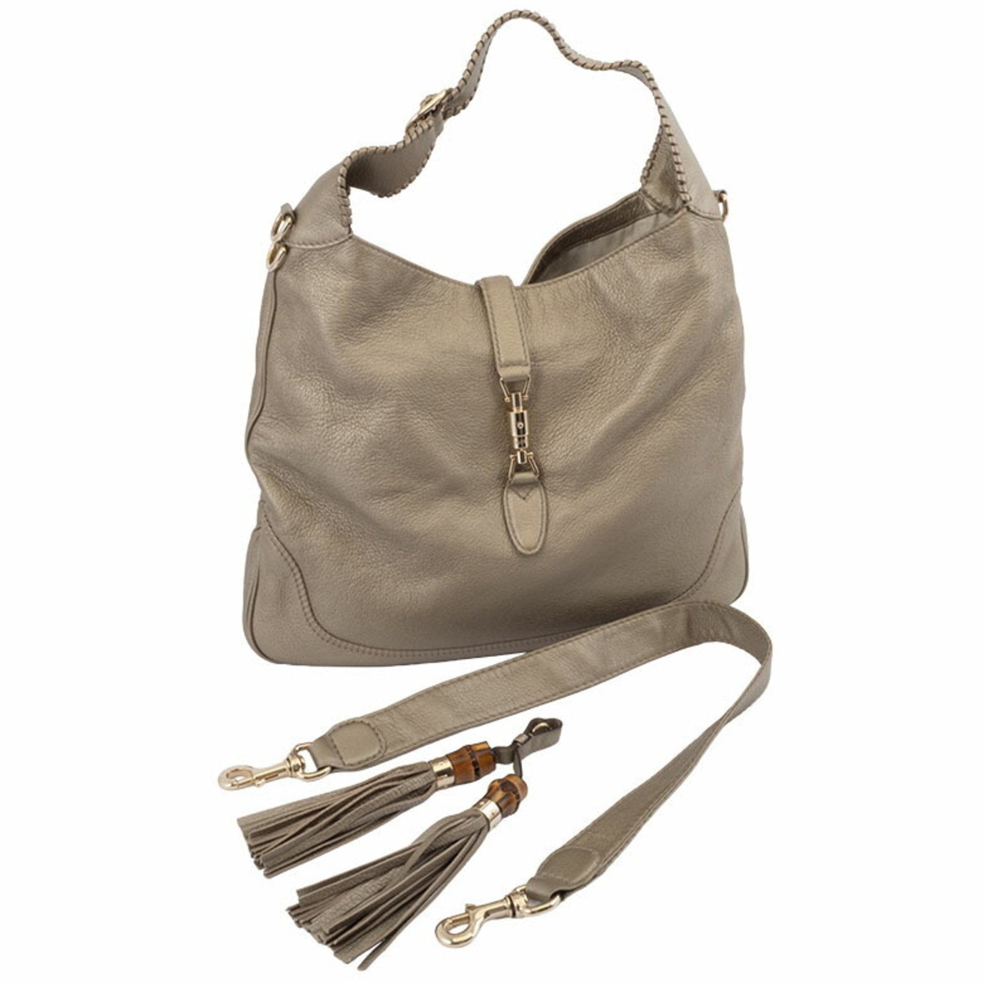 Gucci Gold Leather Shoulder Bag (Pre-Owned)