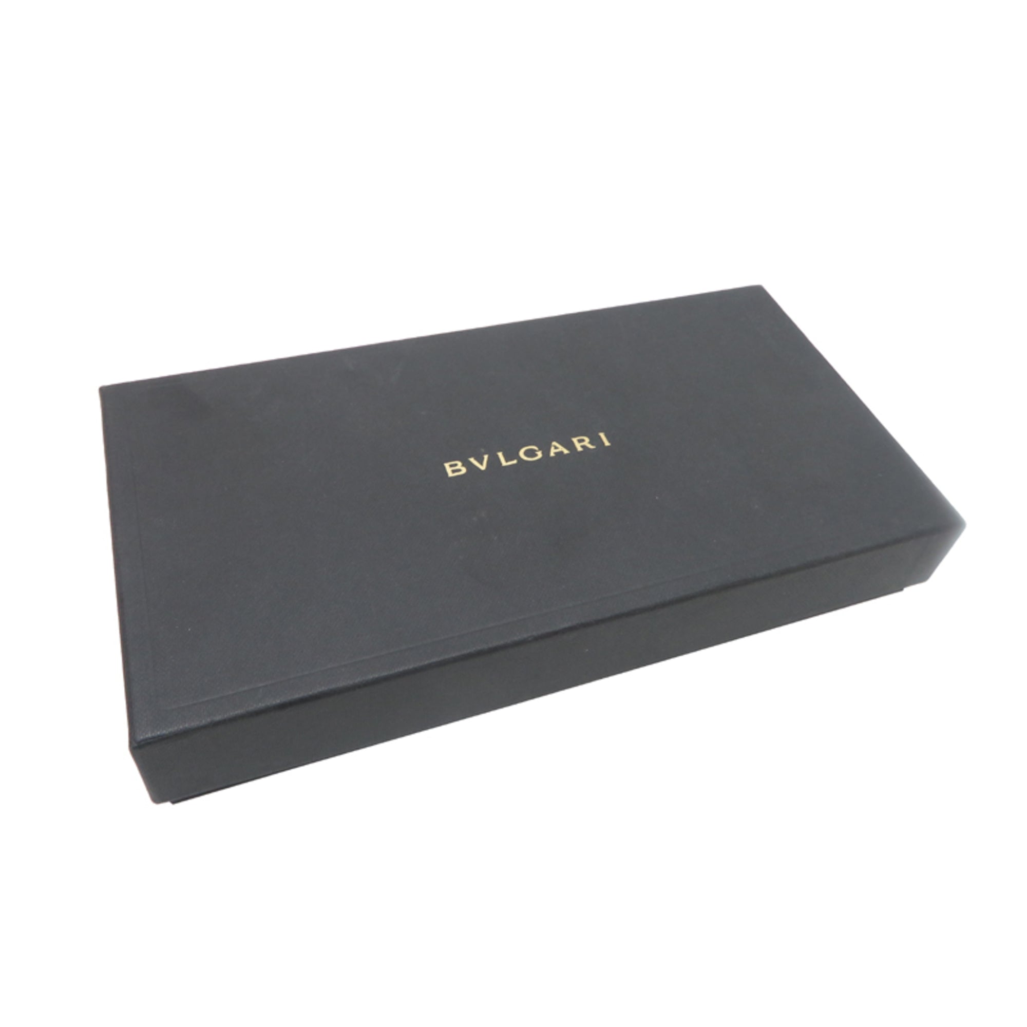 Bvlgari Beige Navy Leather Long Wallet (Bi-Fold) (Pre-Owned)