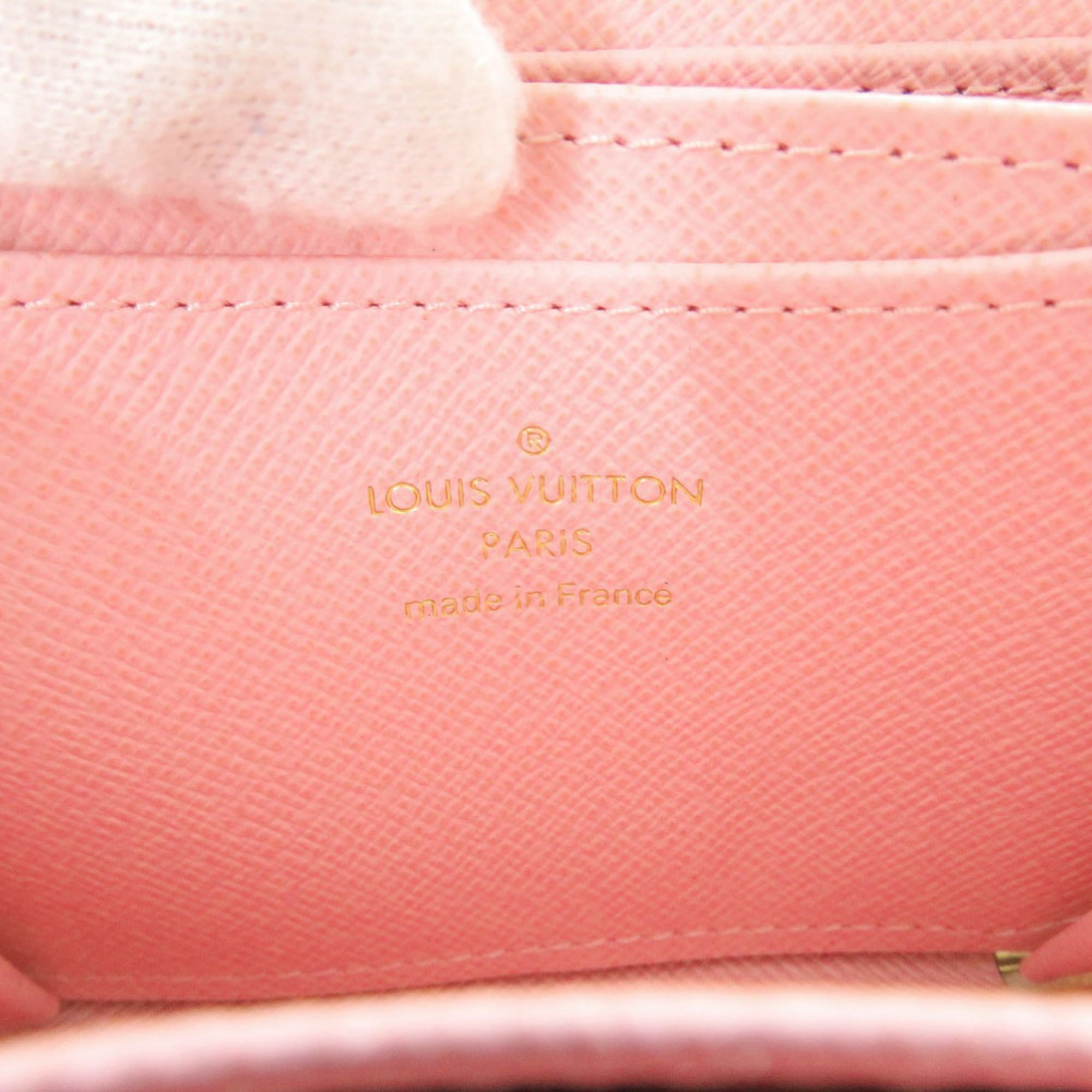 Louis Vuitton Pink White Damier Azur Coin Purse/Coin Case (Pre-Owned)