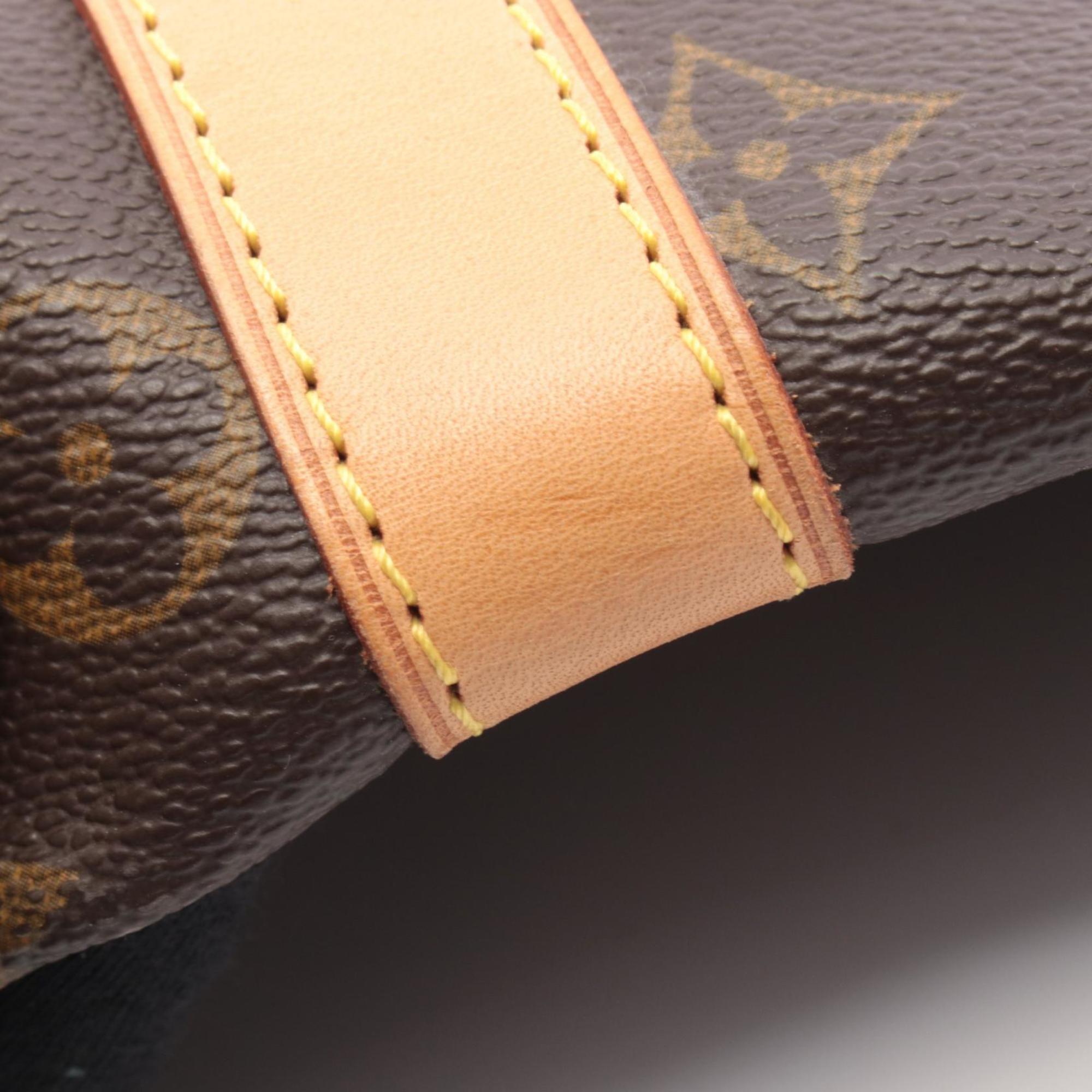 Louis Vuitton Brown Coated Canvas Leather Boston Bag Handbag (Pre-Owned)