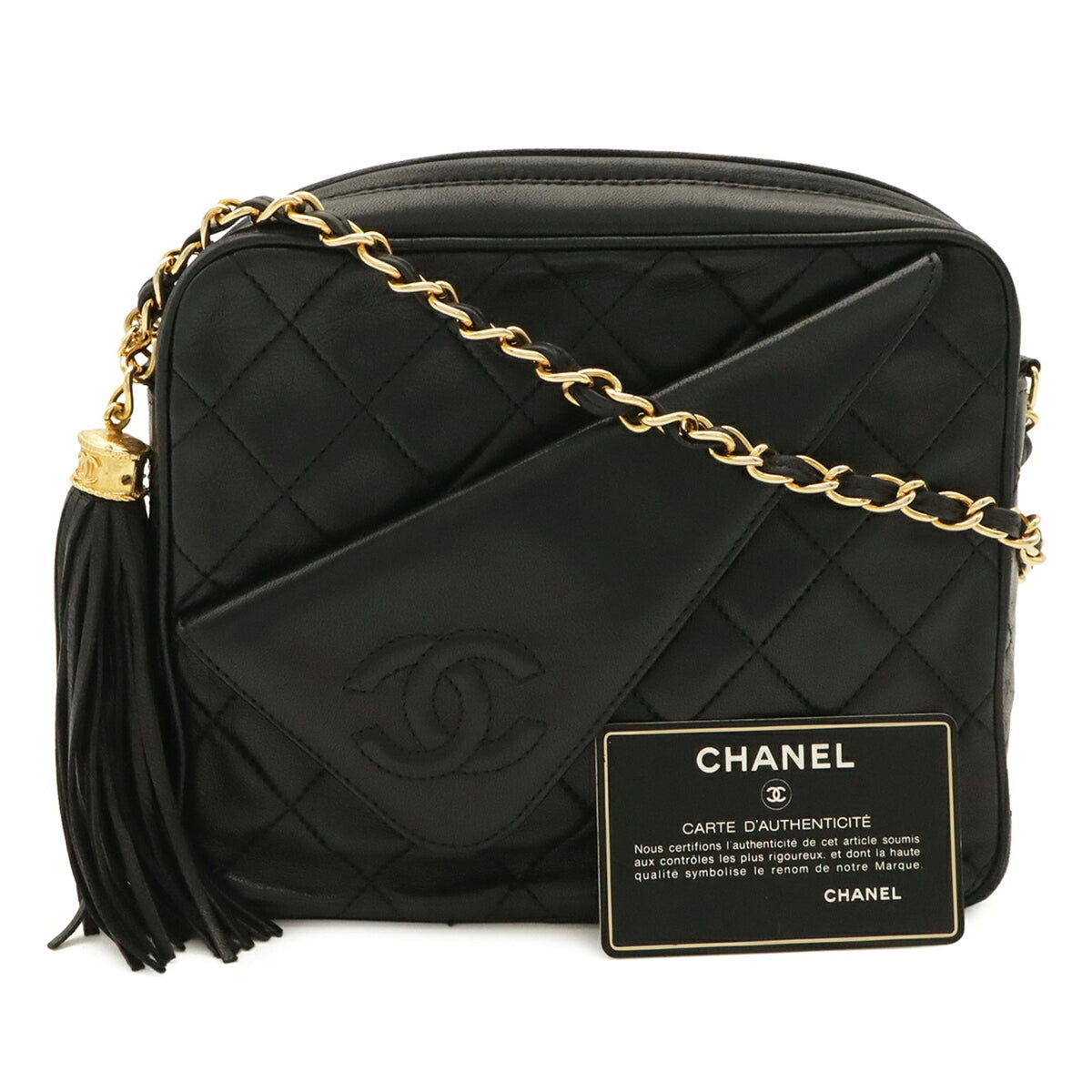 Chanel Black Leather Shoulder Bag (Pre-Owned)