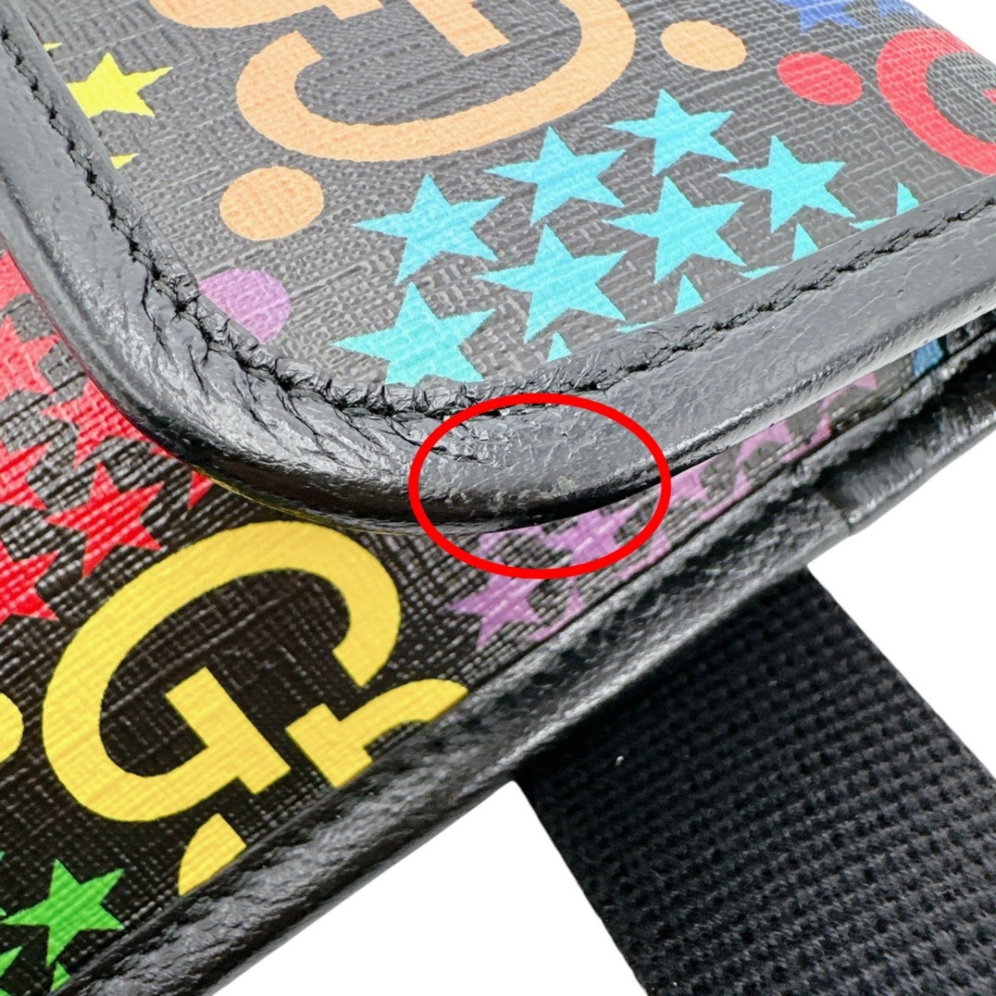 Gucci Black Multi-Color Leather Fanny Pack (Pre-Owned)