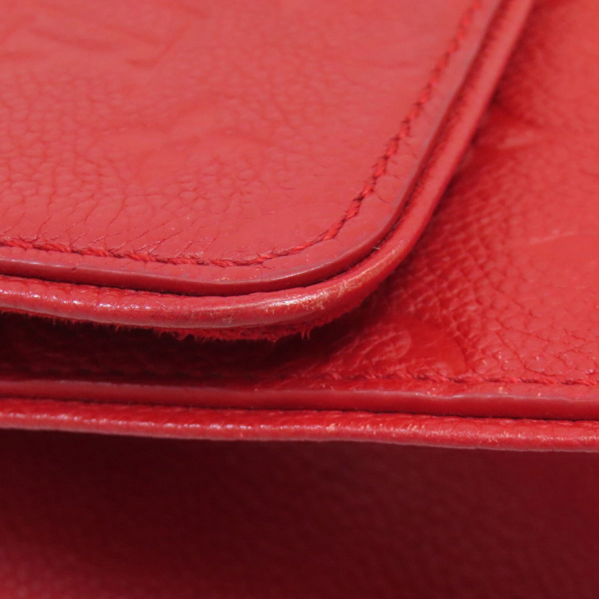 Louis Vuitton Red Color Monogram Empreinte Shoulder Bag (Pre-Owned)