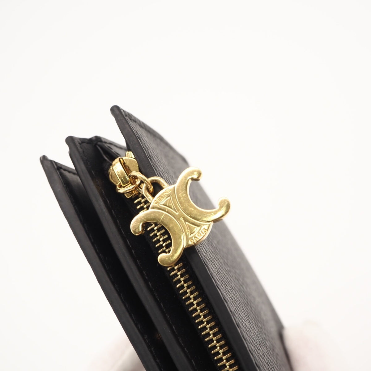 Celine Black Leather Wallet (Bi-Fold) (Pre-Owned)