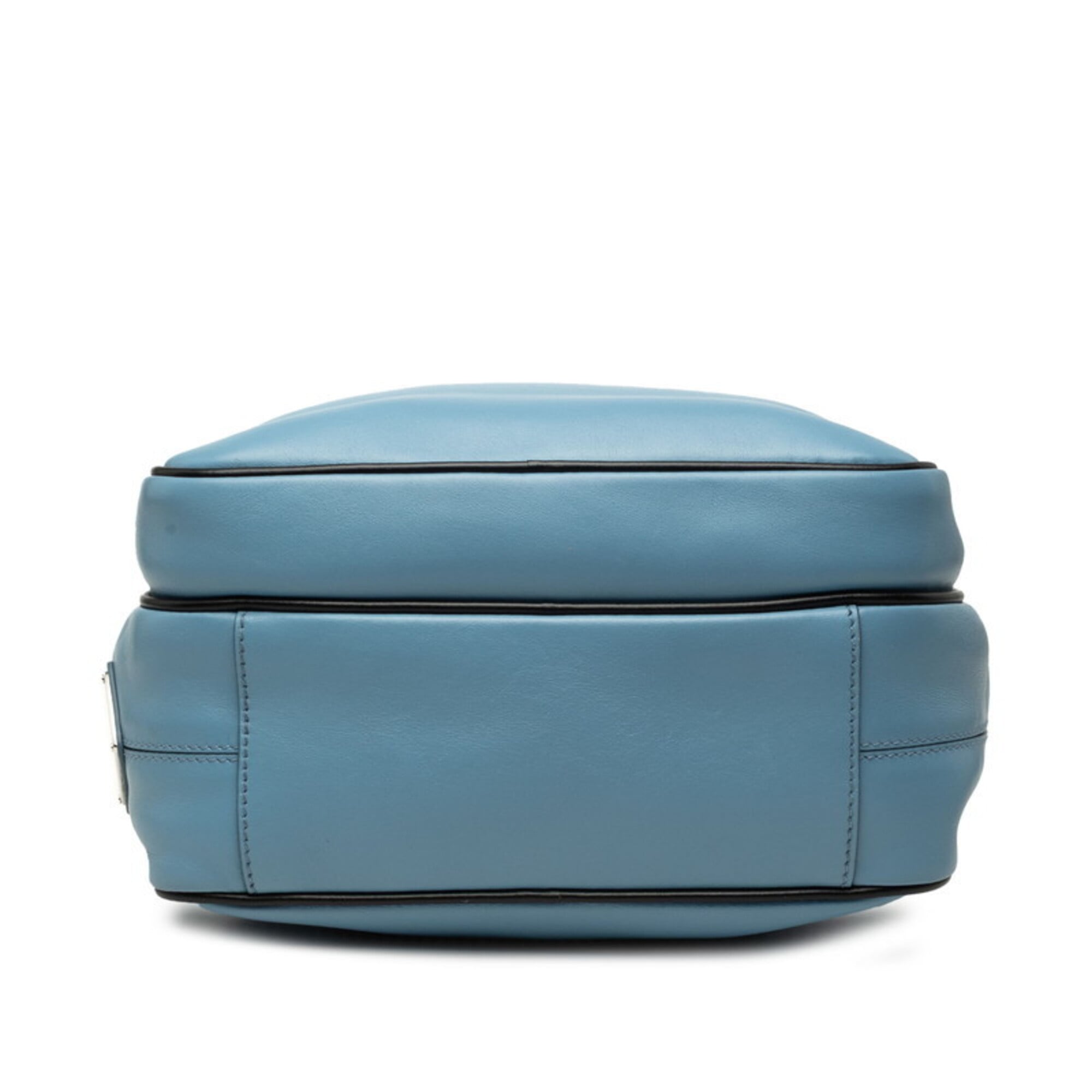 Prada Light Blue Leather Shoulder Bag (Pre-Owned)