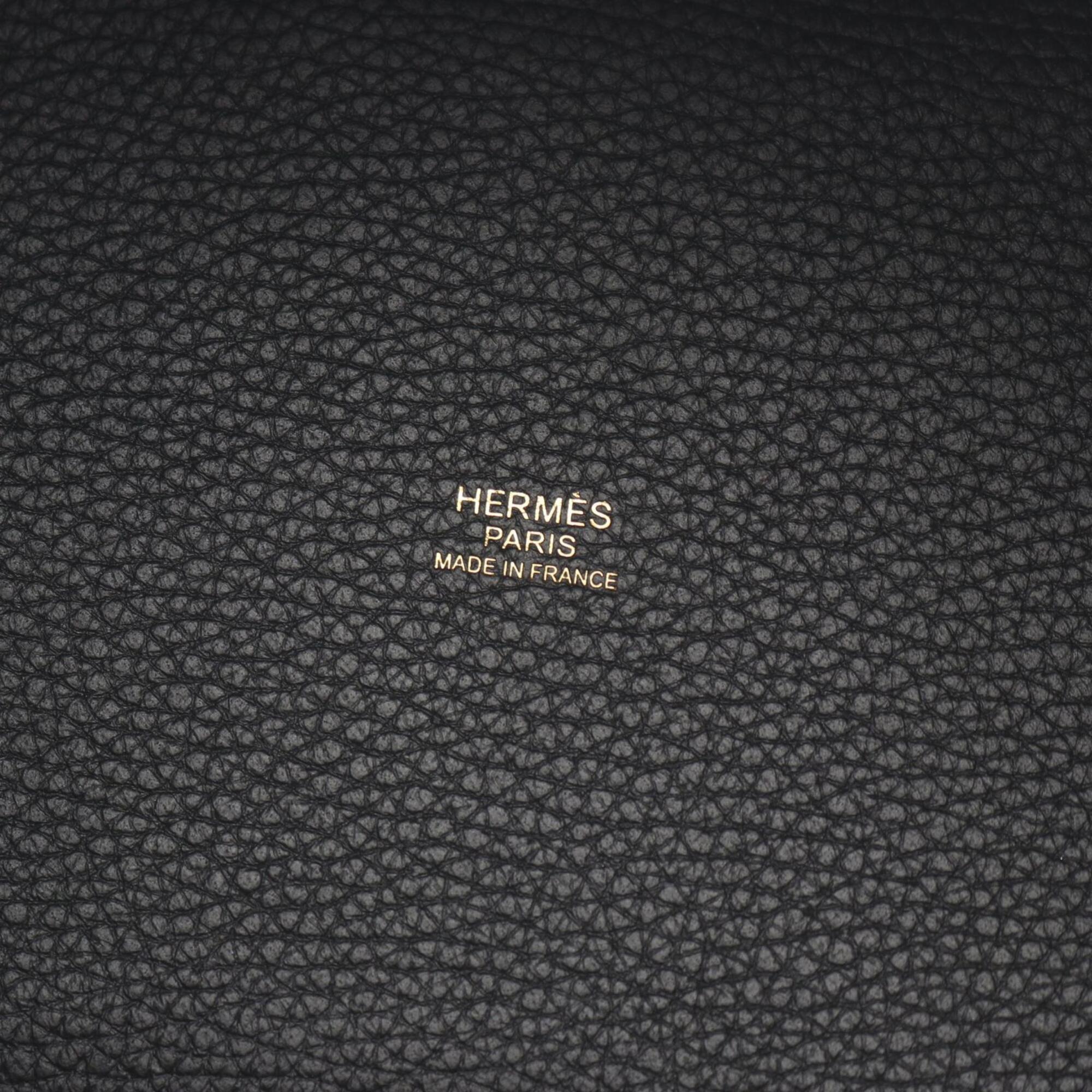 Hermes Black Taurillon Clemence Leather Leather Handbag (Pre-Owned)