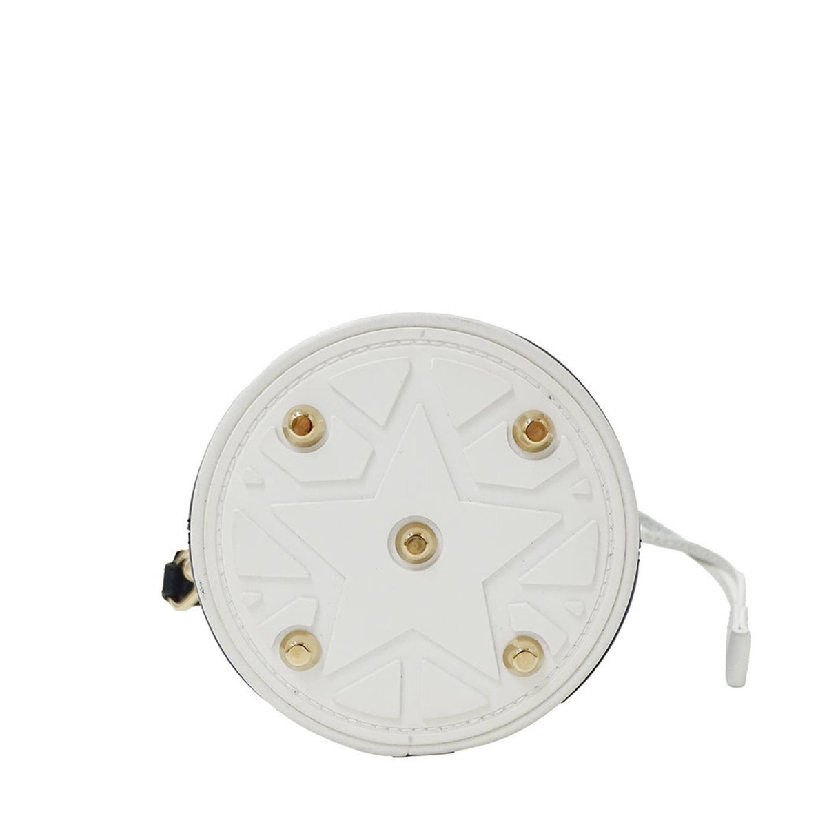 Christian Dior Navy White Leather Handbag Shoulder Bag (Pre-Owned)
