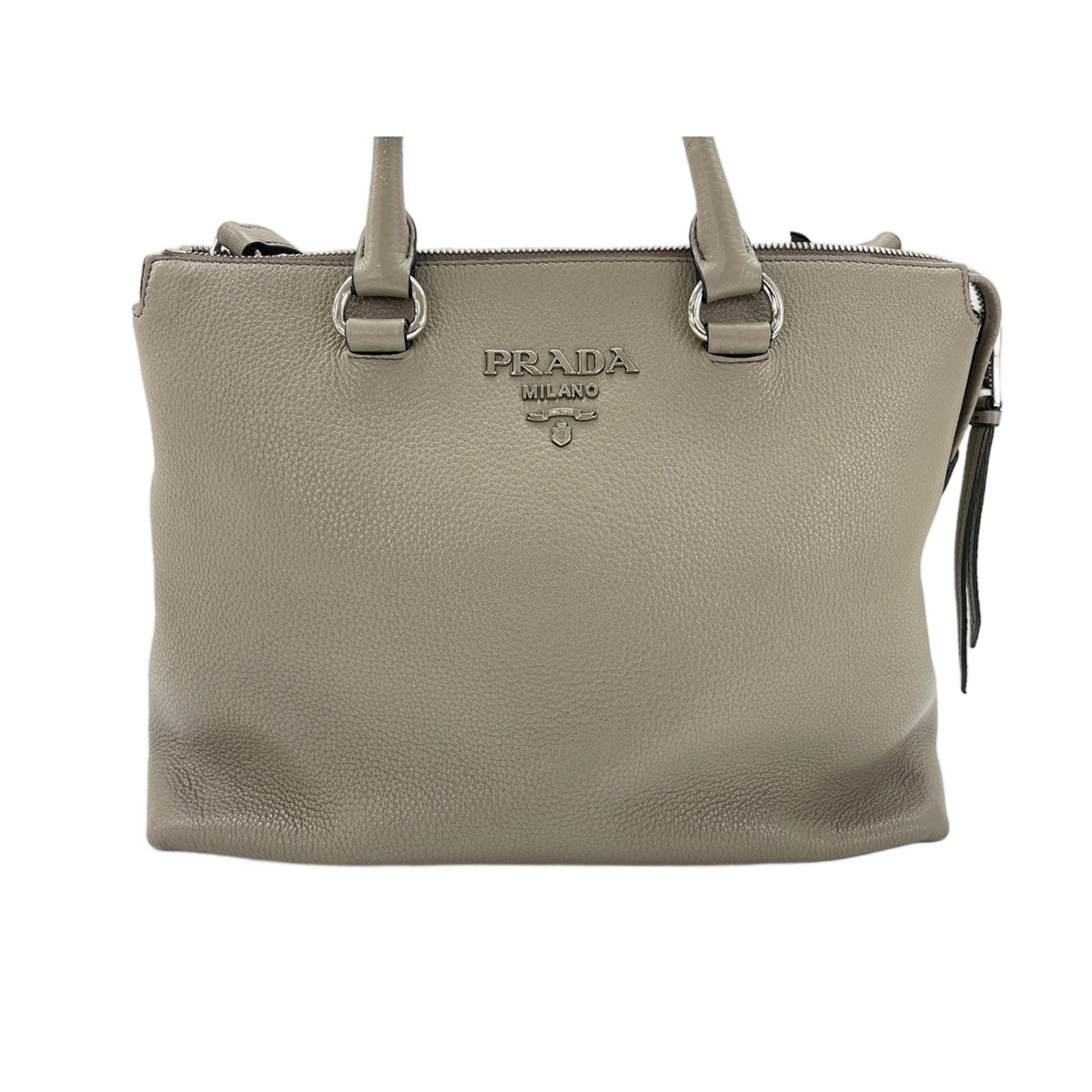 Prada Gray Handbag (Pre-Owned)